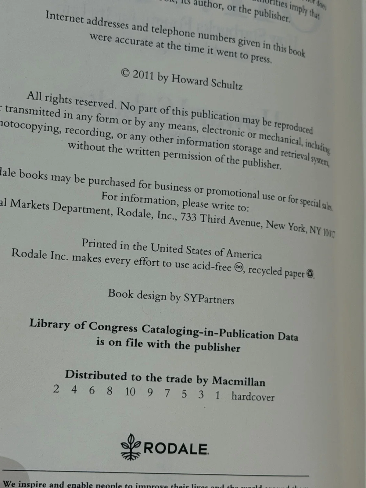 Howard Schultz — Howard Schultz SIGNED Autographed Onward Book Starbucks CEO HCDJ First Edition, image 3