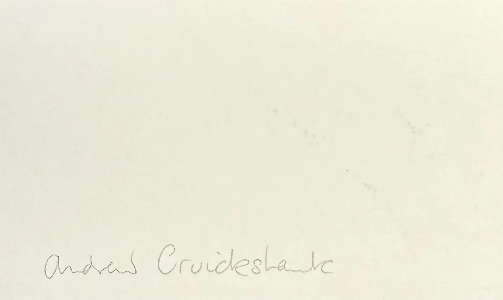 Andrew Cruickshank — ANDREW CRUICKSHANK Signed Autograph 3x5 INDEX CARD Dr. Finlay's Casebook Wagner, изображение 2