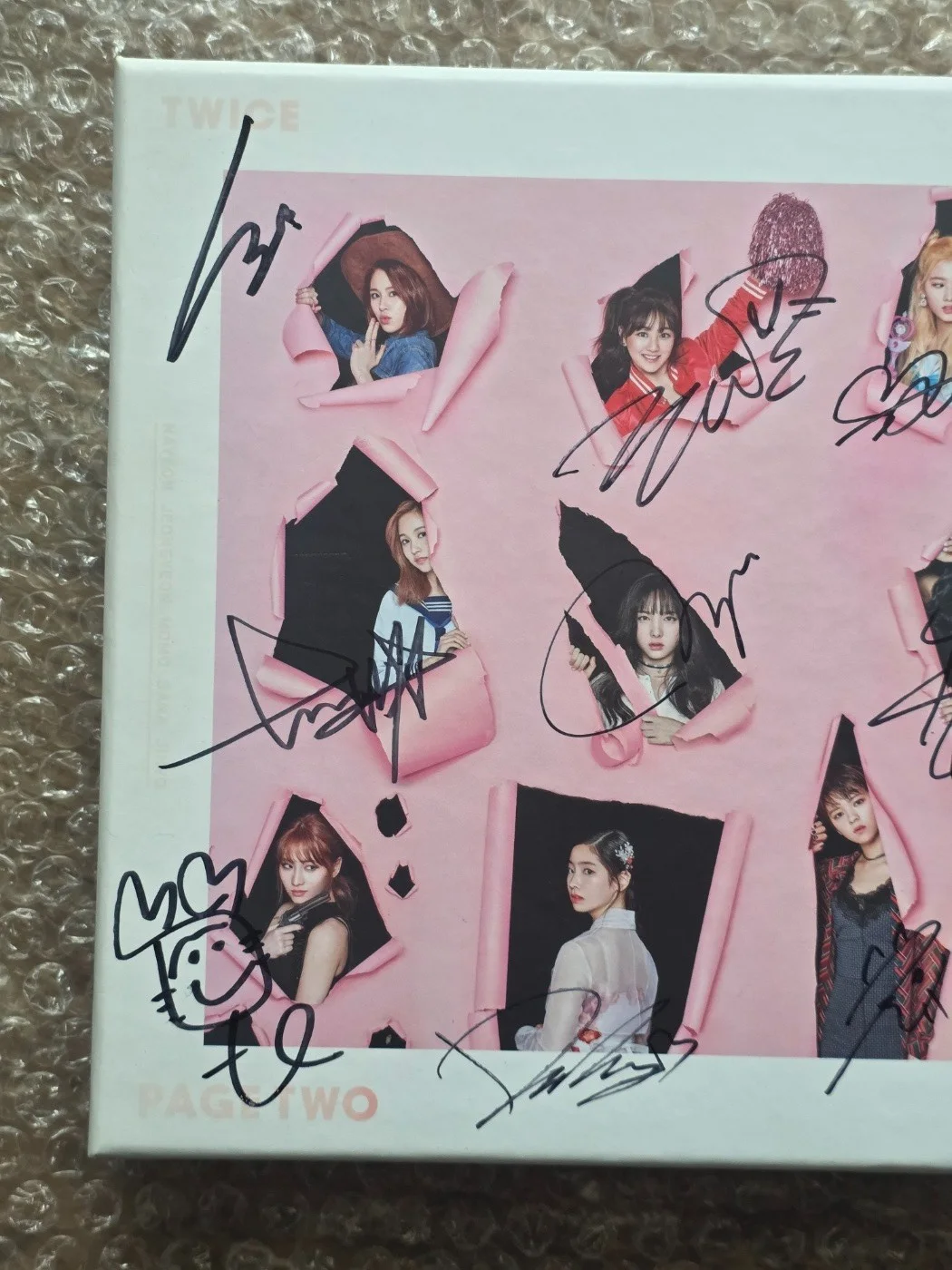 Jyp Twice Promo Sticker PAGE TWO Album Autographed Hand Signed, изображение 5