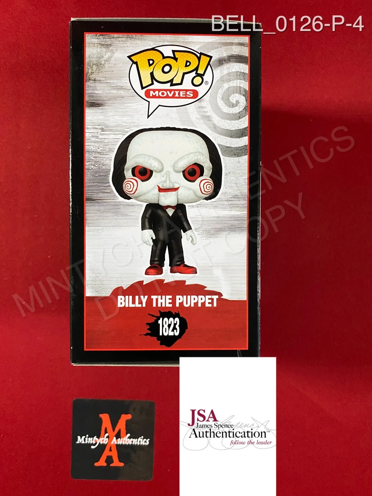 Tobin Bell — Tobin Bell signed Scare Fair Saw Billy the Puppet Funko Pop #1823 JSA COA, изображение 4