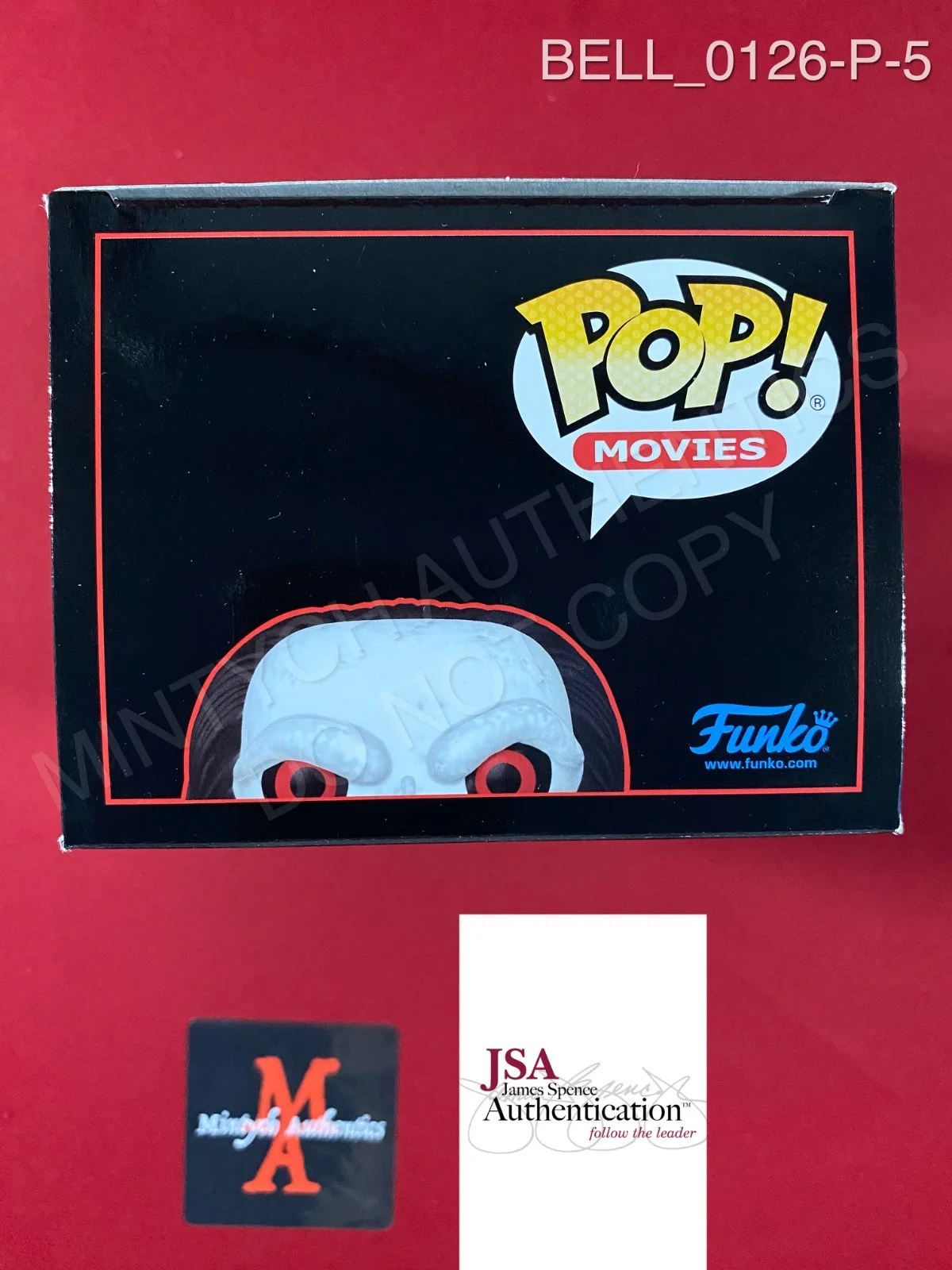 Tobin Bell — Tobin Bell signed Scare Fair Saw Billy the Puppet Funko Pop #1823 JSA COA, изображение 5