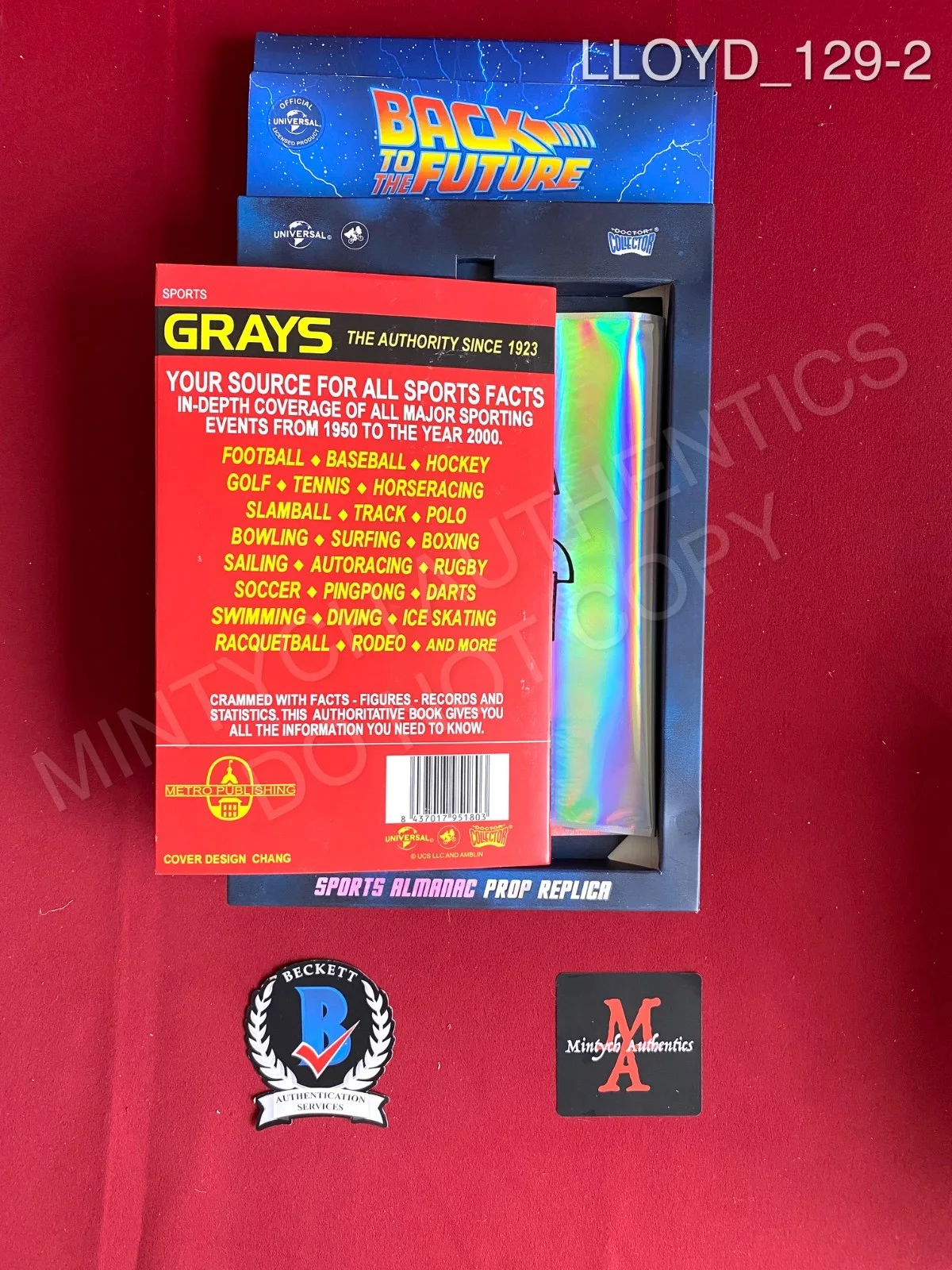 Christopher Lloyd — Christopher Lloyd signed Back to the Future Grays Sports Almanac Beckett COA, image 2