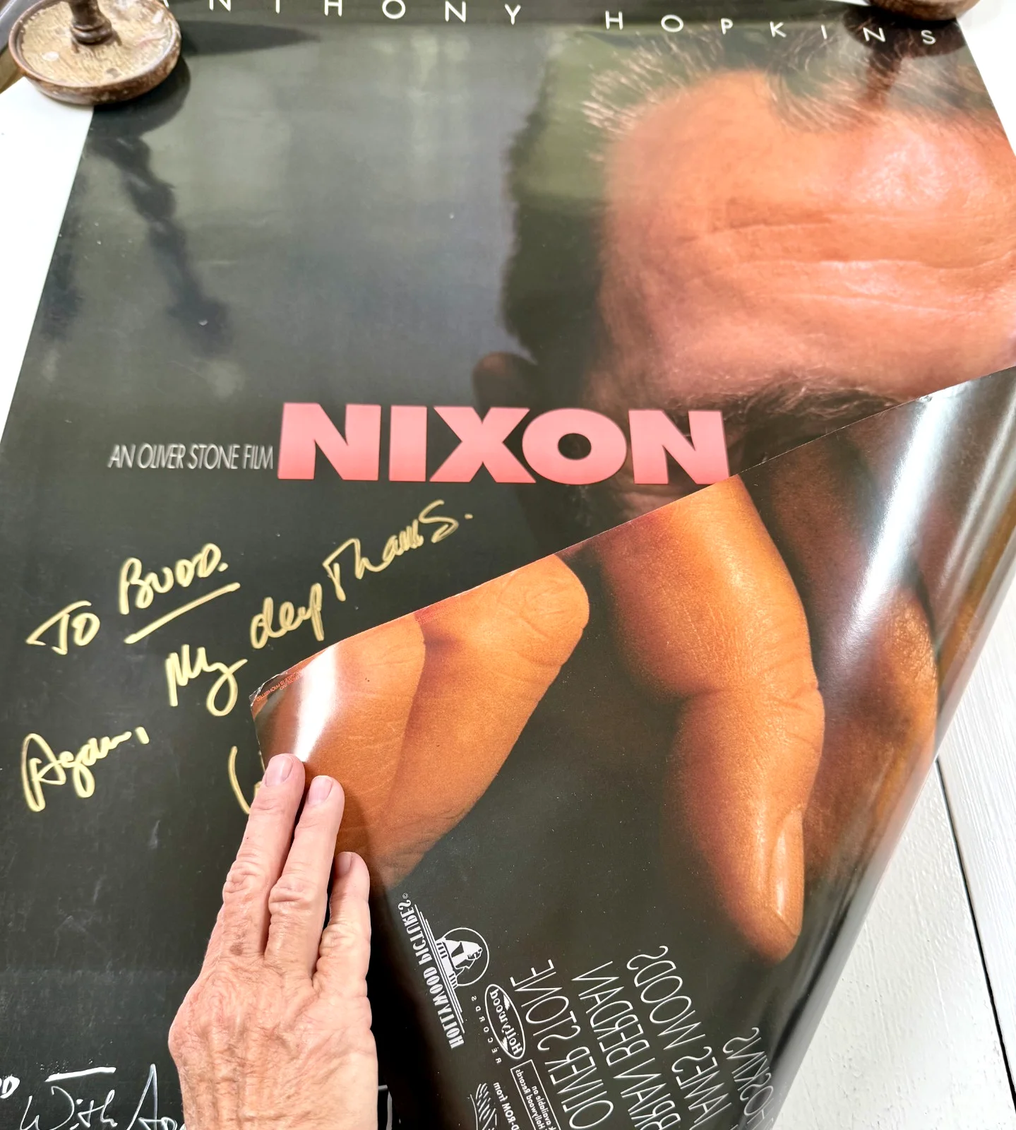 Oliver Stone, John Williams — Nixon Movie Poster signed by Oliver Stone & John Williams, изображение 4
