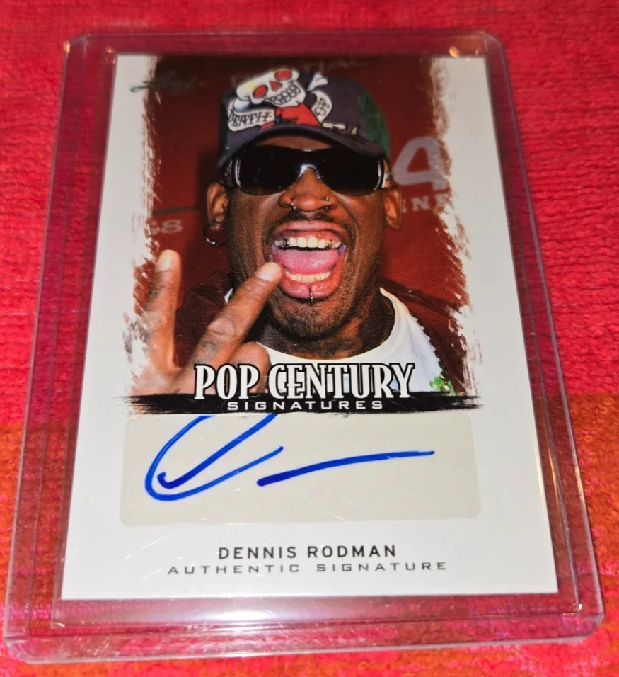 DENNIS RODMAN — 2012 LEAF POP CENTURY AUTOGRAPHED CARD OF DENNIS RODMAN SIGNED CARD CLEAN!