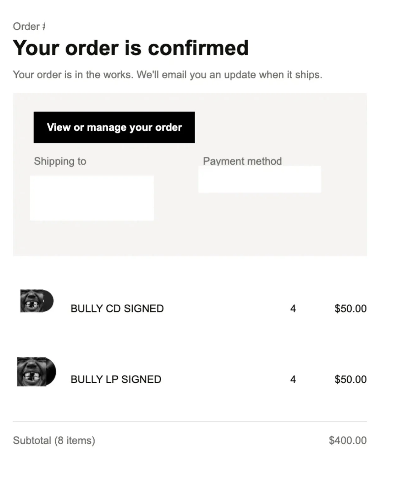 KANYE WEST SIGNED BULLY COMPACT DISC LP AUTOGRAPHED CD YE NEW - PRESALE, image 2