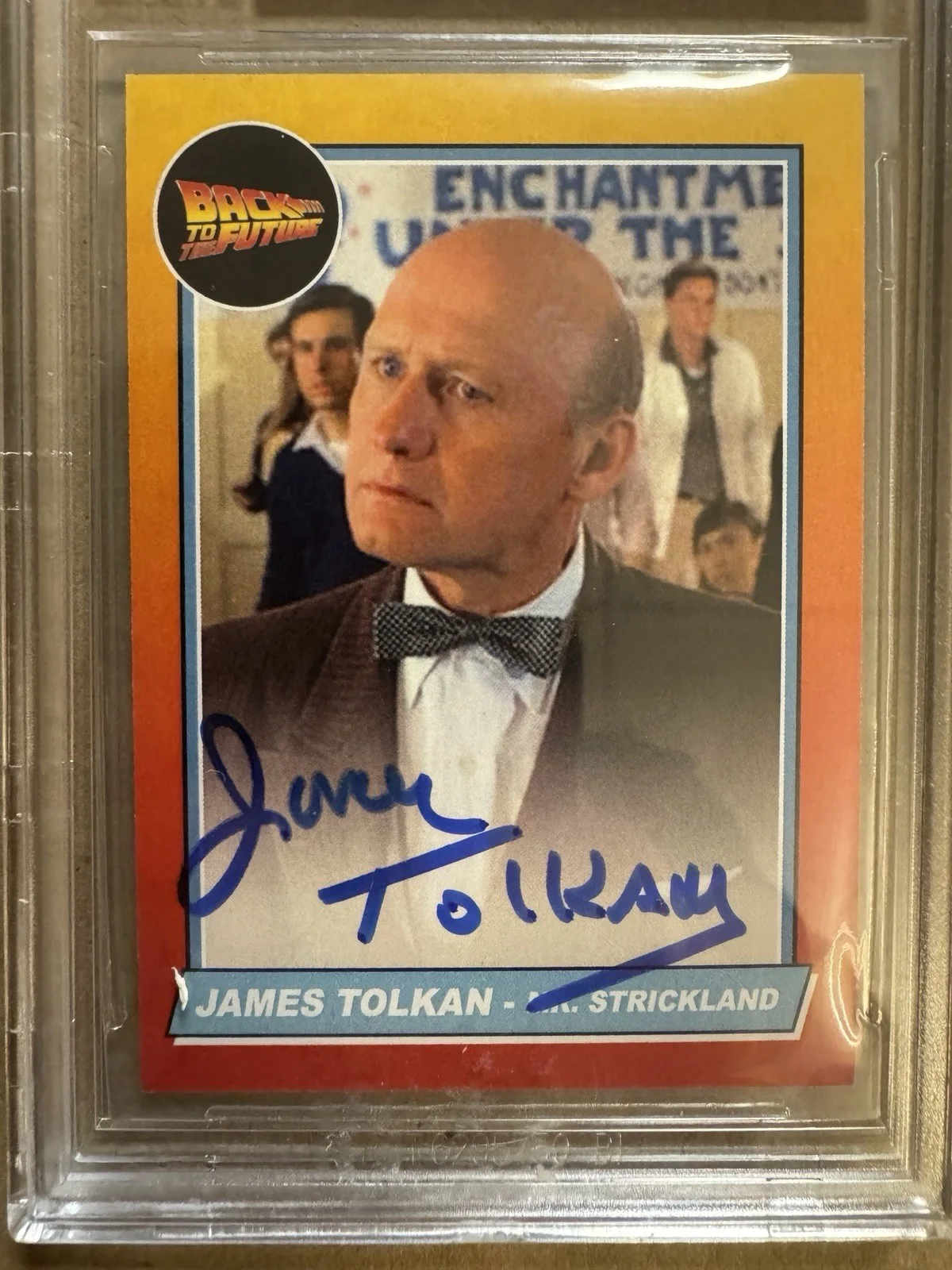James Tolkan — Signed James Tolkan Autographed Back To The Future Custom Trading Card BAS Slab, изображение 2