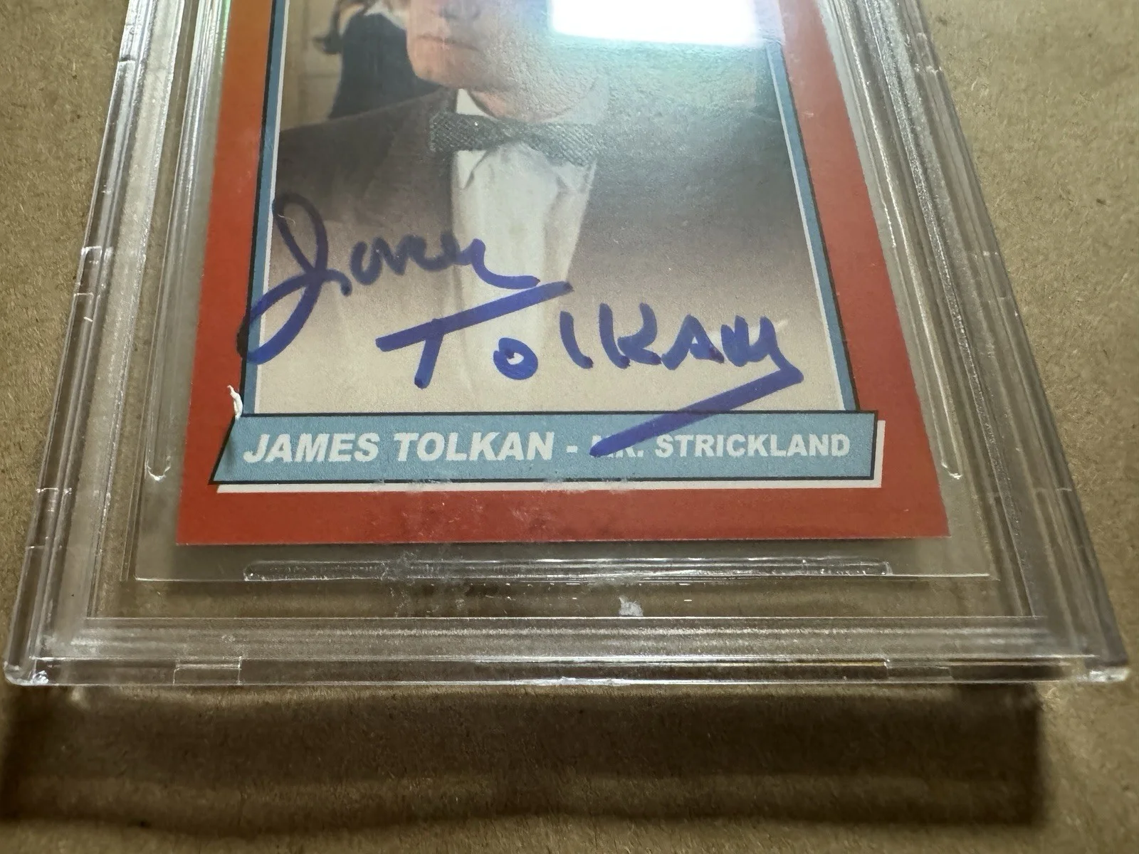 James Tolkan — Signed James Tolkan Autographed Back To The Future Custom Trading Card BAS Slab, изображение 3