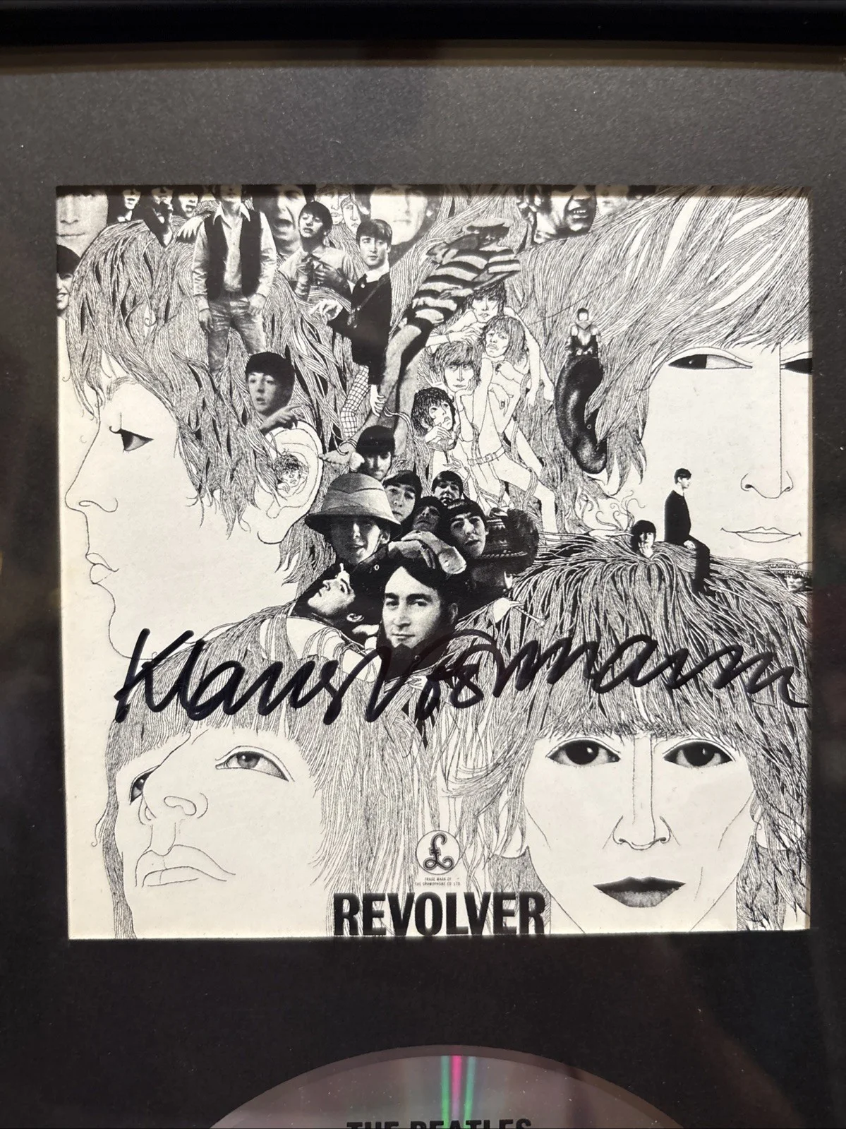 The Beatles Revolver Signed By Artist Klaus Voormann Art CD Framed., изображение 2