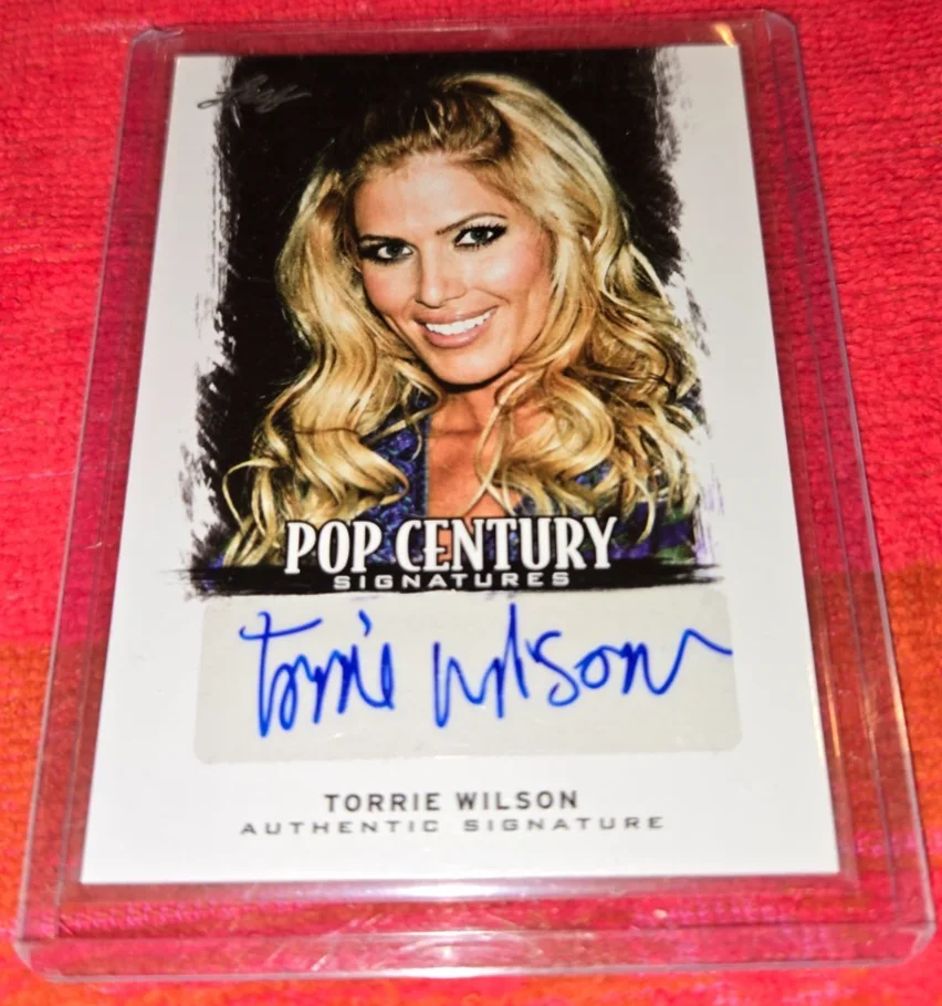 TORRIE WILSON — 2012 POP CENTURY AUTOGRAPHED CARD OF TORRIE WILSON SIGNED CARD CLEAN!