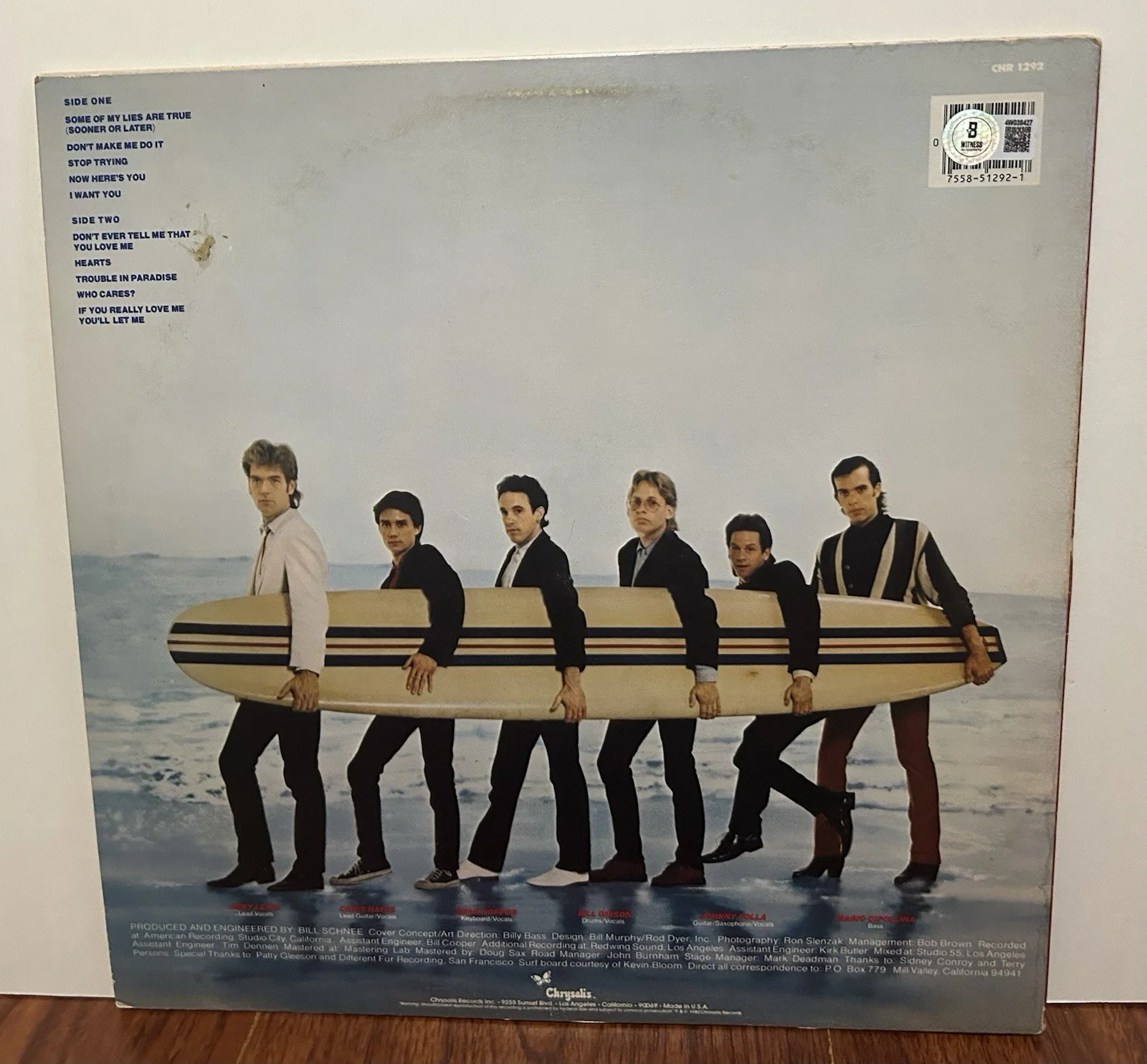 HUEY LEWIS AND THE NEWS SIGNED BY HUEY LEWIS DEBUT ALBUM LP VINYL BAS BECKETT, изображение 3