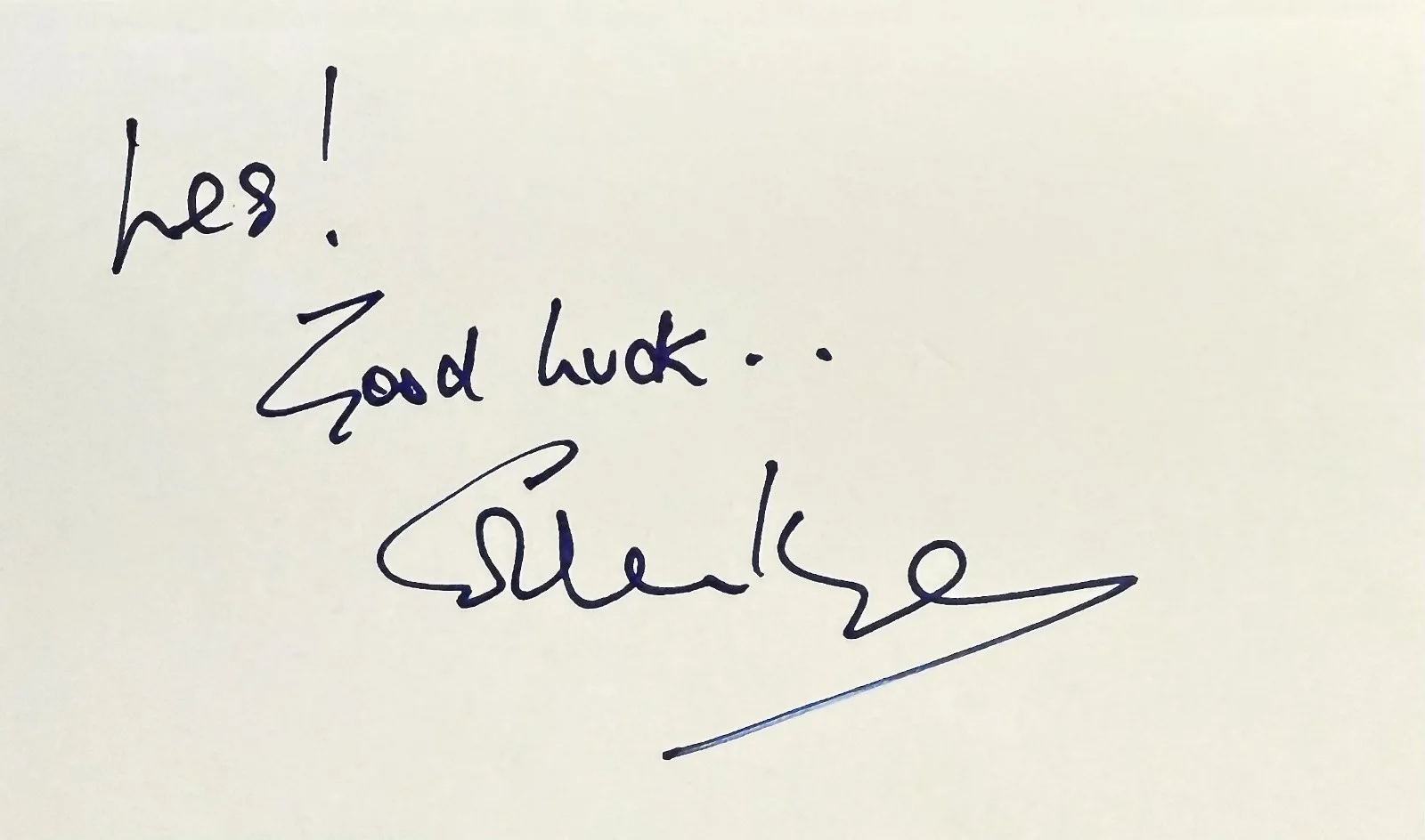 Gorden Kaye — GORDEN KAYE Signed Autographed 3x5 INDEX CARD 'Allo 'Allo! Come Back Mrs. Noah, изображение 3