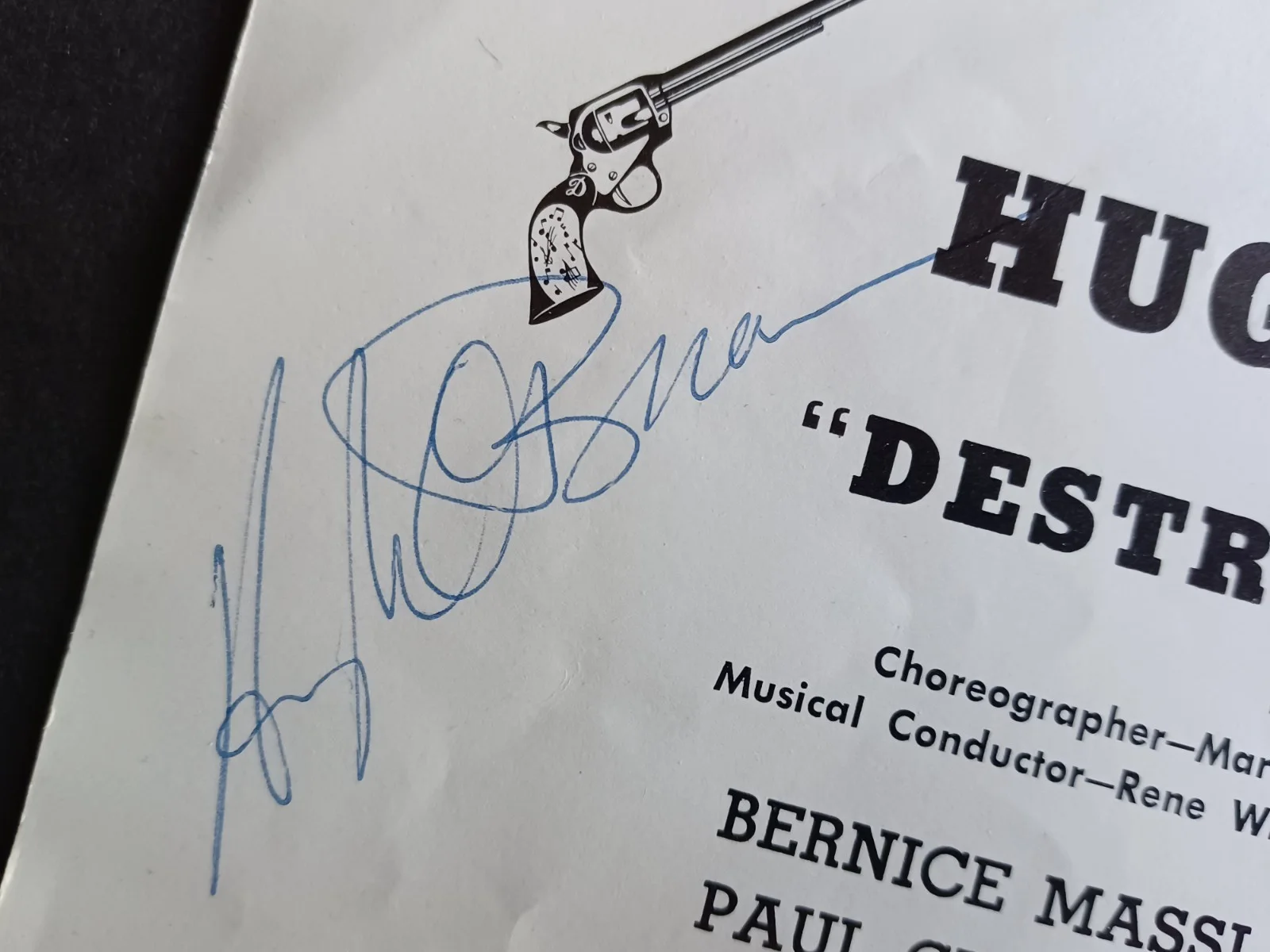 Hugh O'Brian, Bernice Massi, Dean Dittman, Paul Church Signed 8.5" x 11" Page, image 2