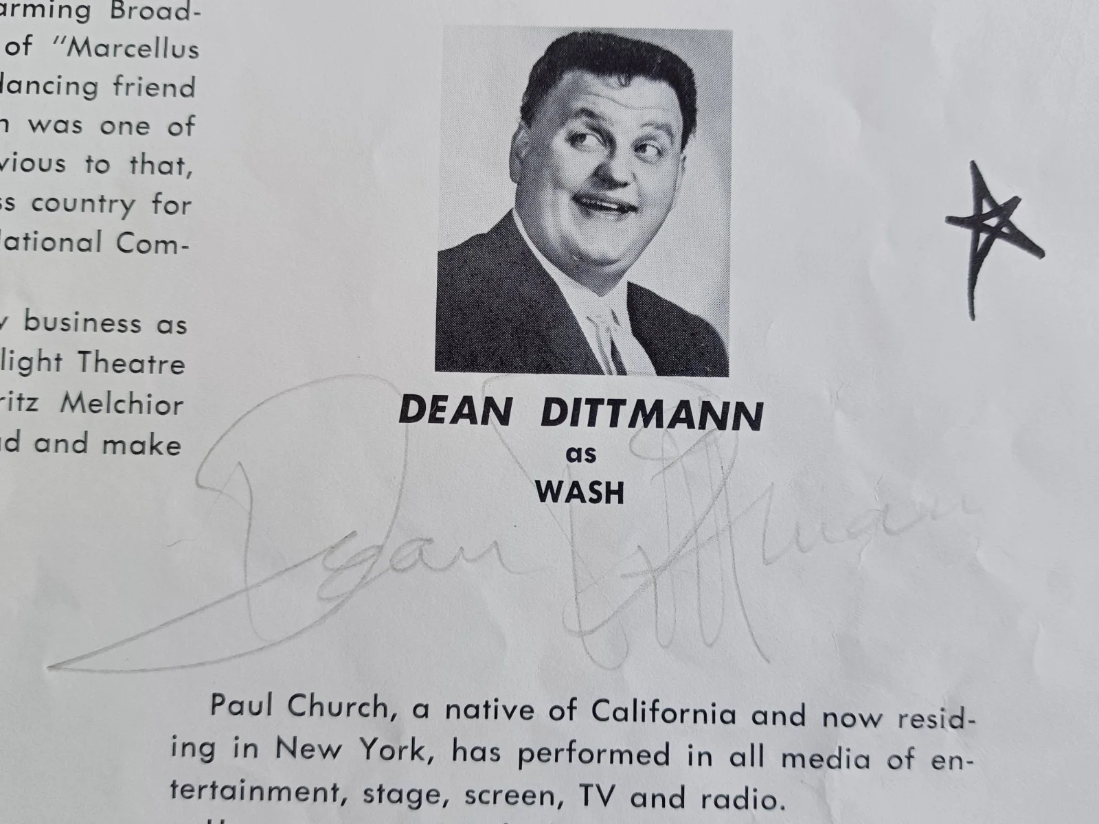 Hugh O'Brian, Bernice Massi, Dean Dittman, Paul Church Signed 8.5" x 11" Page, image 5