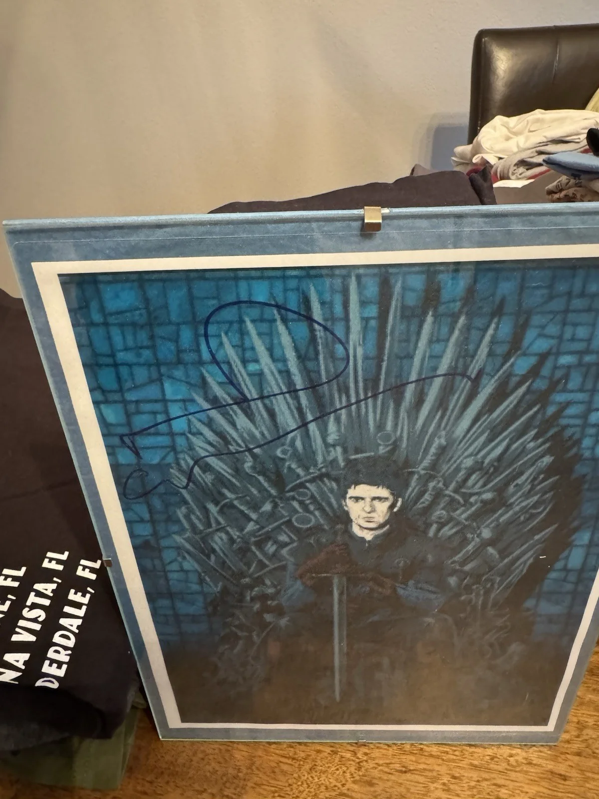 Noel Gallagher On The Iron Throne Autographed Ryman In Nashville Oasis Liam, изображение 4