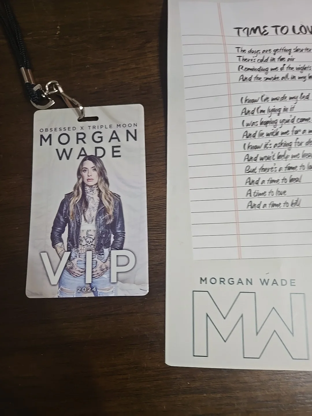 Signed Morgan Wade Poster VIP Pass Bundle Autograph Time To Love Time To Kill, image 5