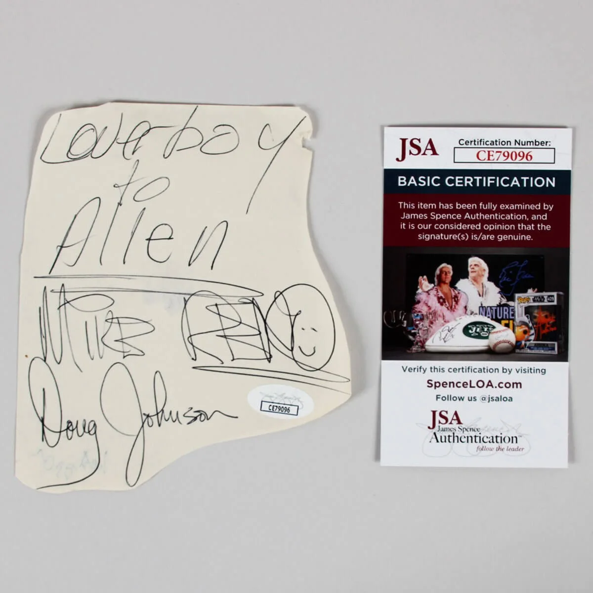 Doug Johnson & Mike Reno Signed Cut Loverboy - COA JSA, image 3
