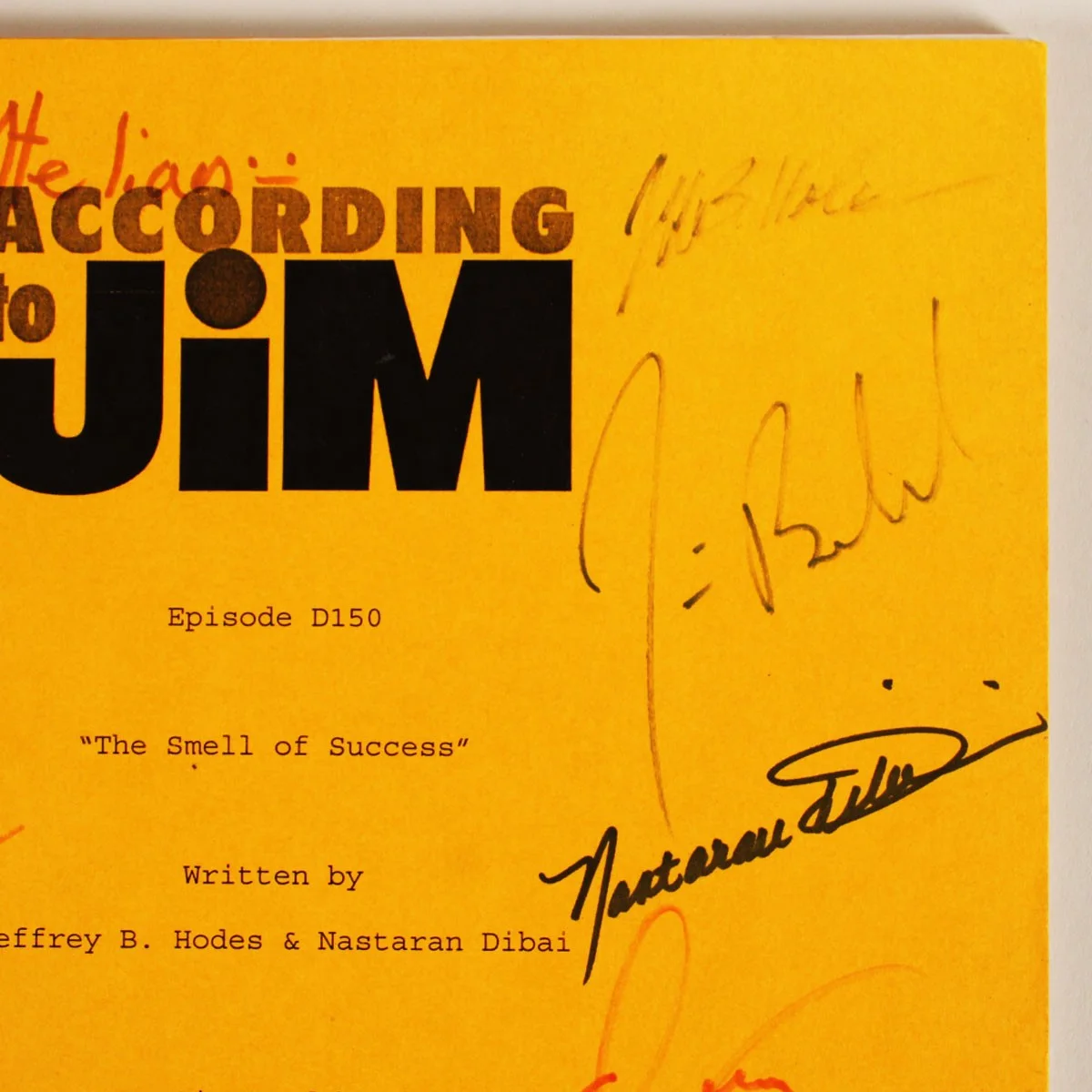 According to Jim Cast Signed Script - Jim Belushi, etc. - COA JSA, image 2