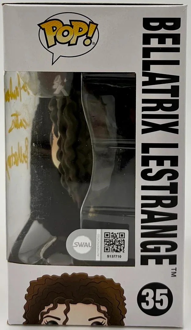 Helena Bonham Carter Signed Funko #35 Bellatrix w/char name (Harry Potter)- SWAU, изображение 3