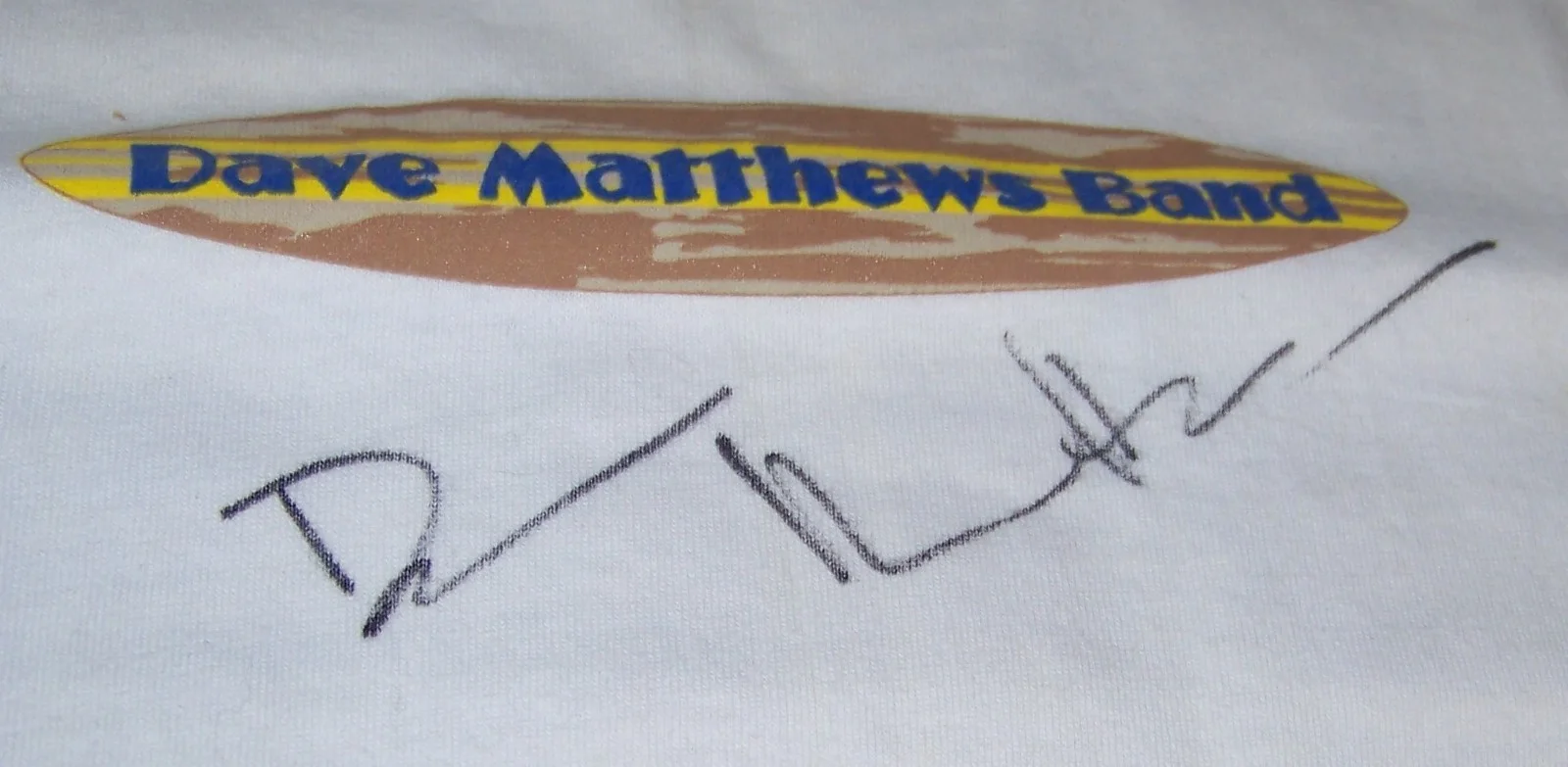 EXTREMELY RARE Dave Matthews Signed Autographed Shirt with Ticket & Pass PSA COA, image 2