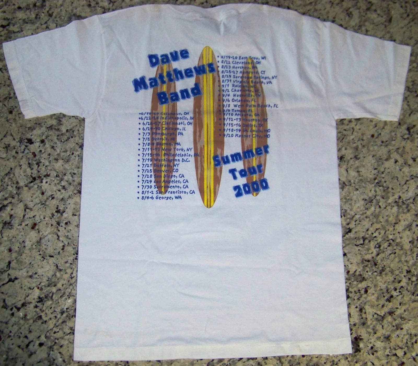 EXTREMELY RARE Dave Matthews Signed Autographed Shirt with Ticket & Pass PSA COA, image 3