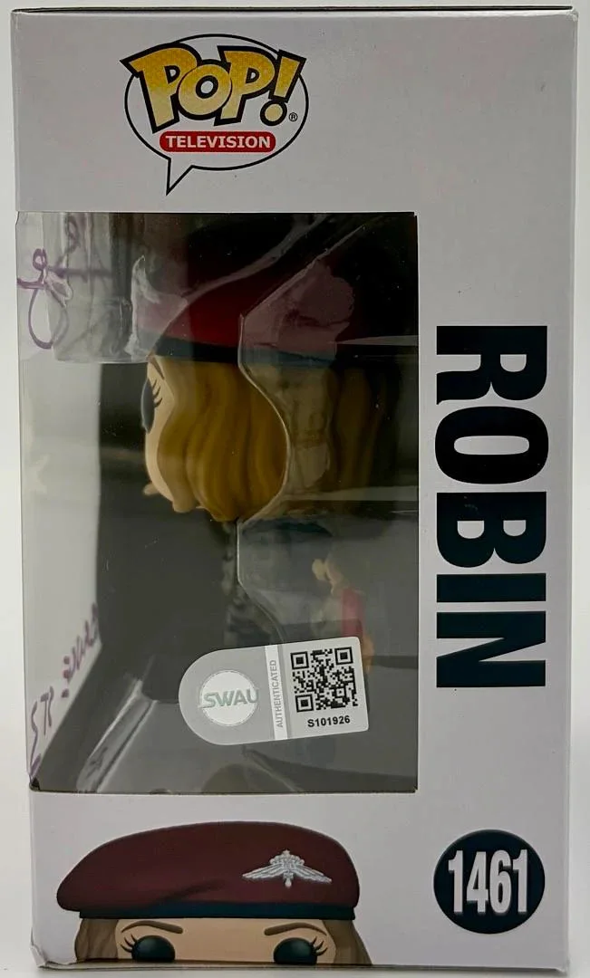 Jake Busey signed "Robin" Funko #1461 (Stranger Things) - SWAU COA, image 3