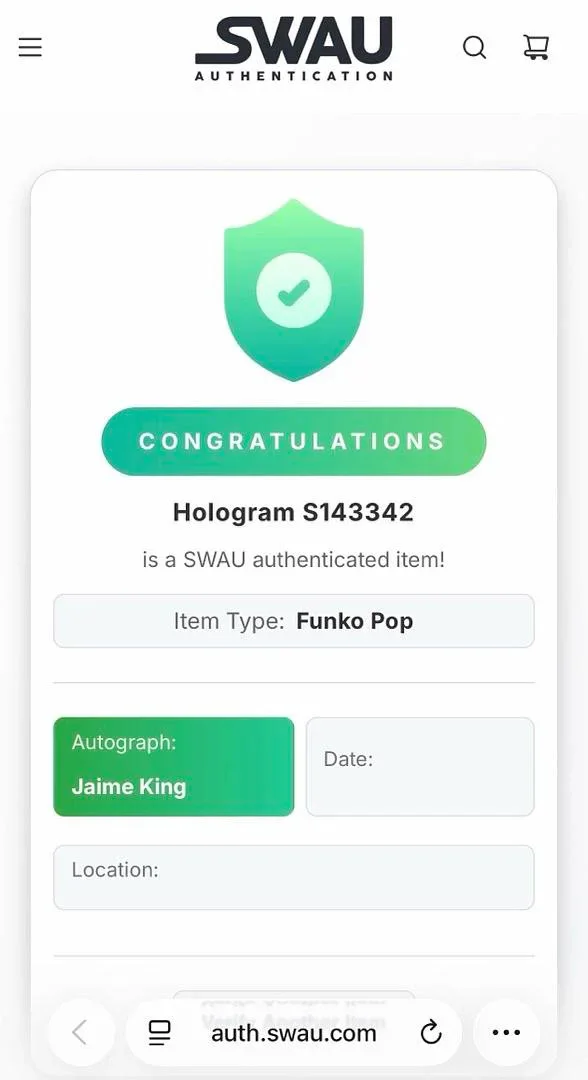 Jaime King signed Funko #303 (Star Wars) - SWAU COA, изображение 5
