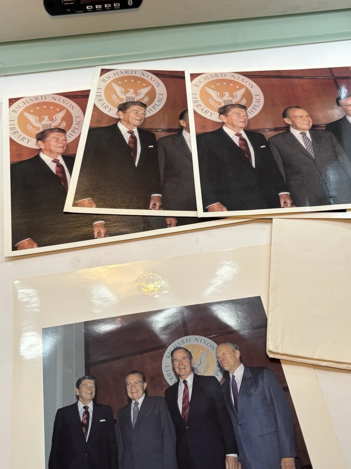 4 president with best wishes and appreciation Reagan Nixon Bush Ford photo Lot, изображение 5
