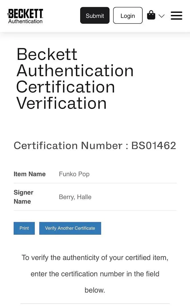 Halle Berry Signed "Storm" Funko Pop #1325 (X-Men) - Beckett COA, image 5