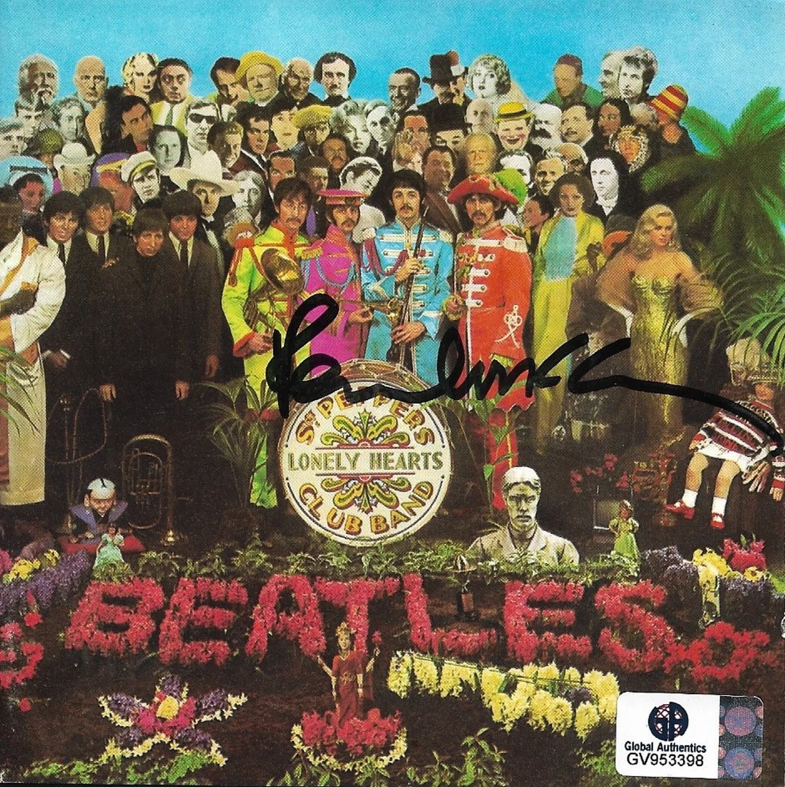 PAUL McCARTNEY signed "Lonely Hearts band"BEATLES FRAMED" CD Album GLOBAL GA LOA, изображение 2