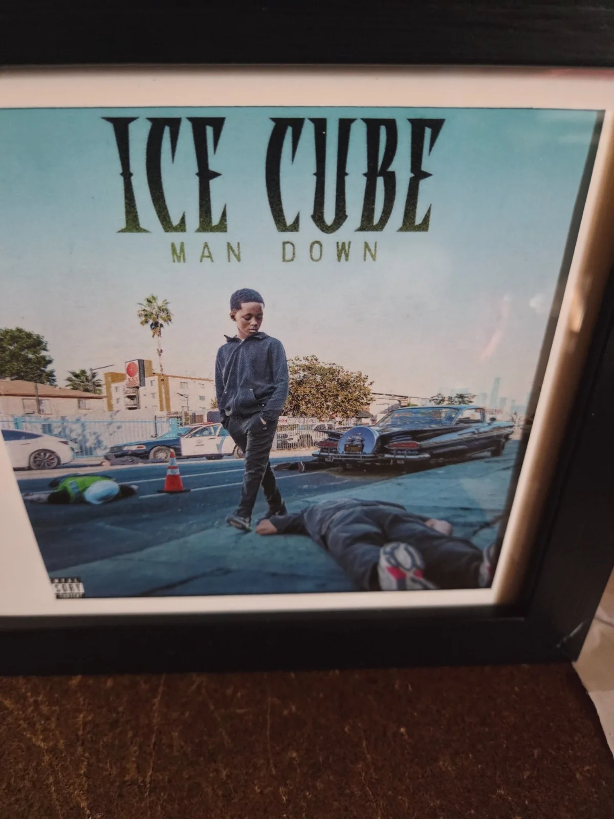 ICE CUBE signed " MAN DOWN"CD ALBUM framed PSA/DNA rap FREE SHIPPING, image 4