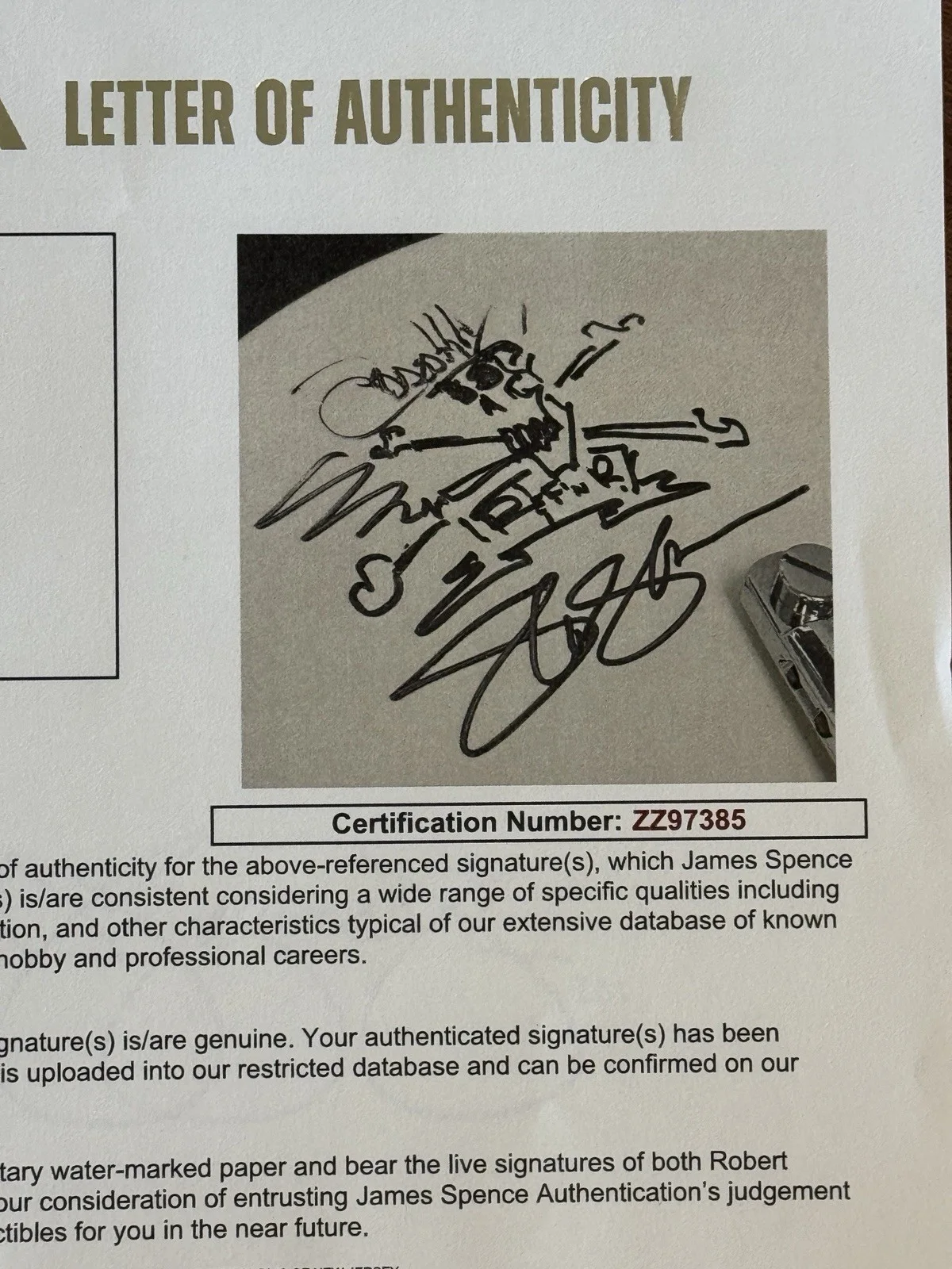 (JSA LOA) SIGNED “SLASH” OF GUNS N’ ROSES ELECTRIC GUITAR CUSTOM DOODLE SKETCH🔥, image 5
