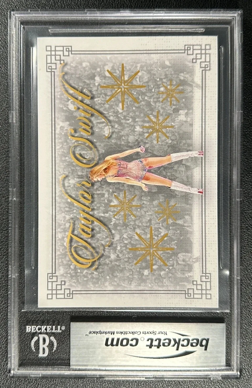 TAYLOR SWIFT Signed CARD bas BGS BECKETT encapsulated LIFE OF A SHOWGIRL~free sh, изображение 2