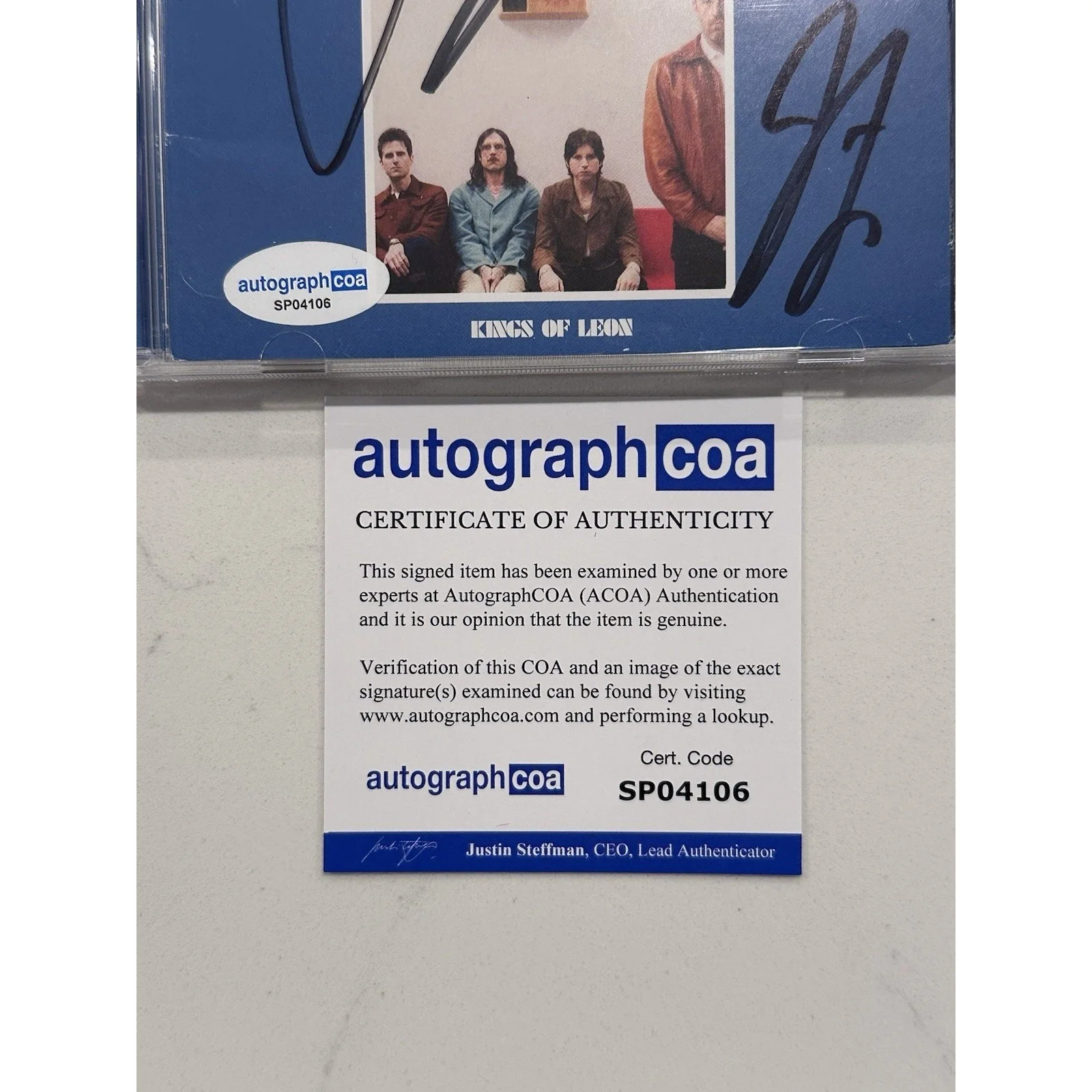 Kings of Leon - Can We Please Have Fun SIGNED CD AUTOGRAPH COA ACOA #4, image 2