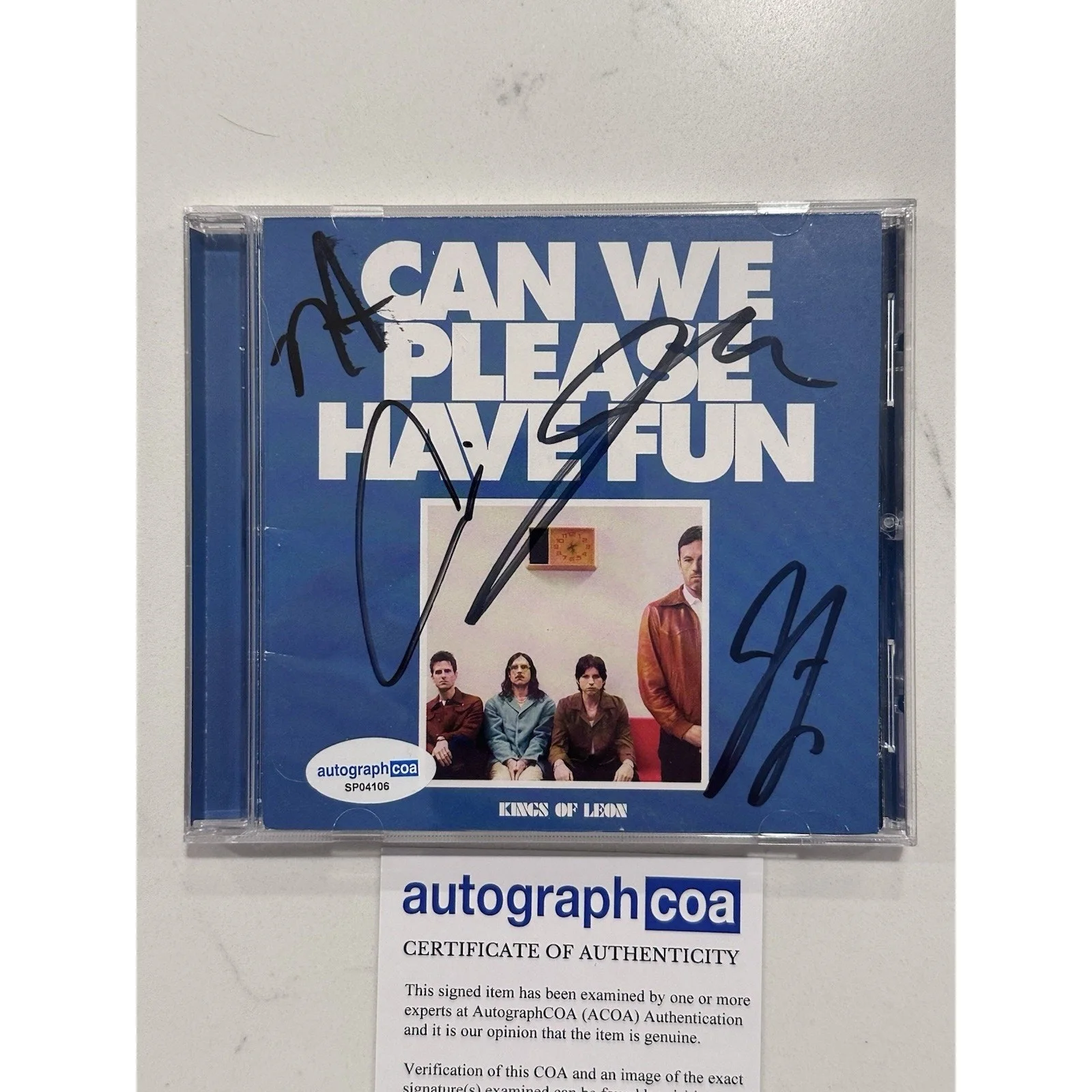 Kings of Leon - Can We Please Have Fun SIGNED CD AUTOGRAPH COA ACOA #4, image 3