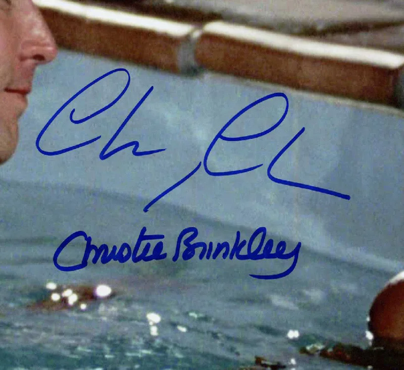 CHEVY CHASE CHRISTIE BRINKLEY DUAL SIGNED 11x14 PHOTO VACATION RARE BECKETT BAS, изображение 2