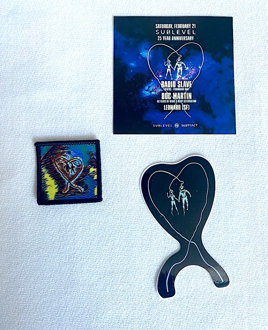 DJ Doc Martin Sublevel 25th anniversary Signed Poster, stickers & Patch New!, image 3