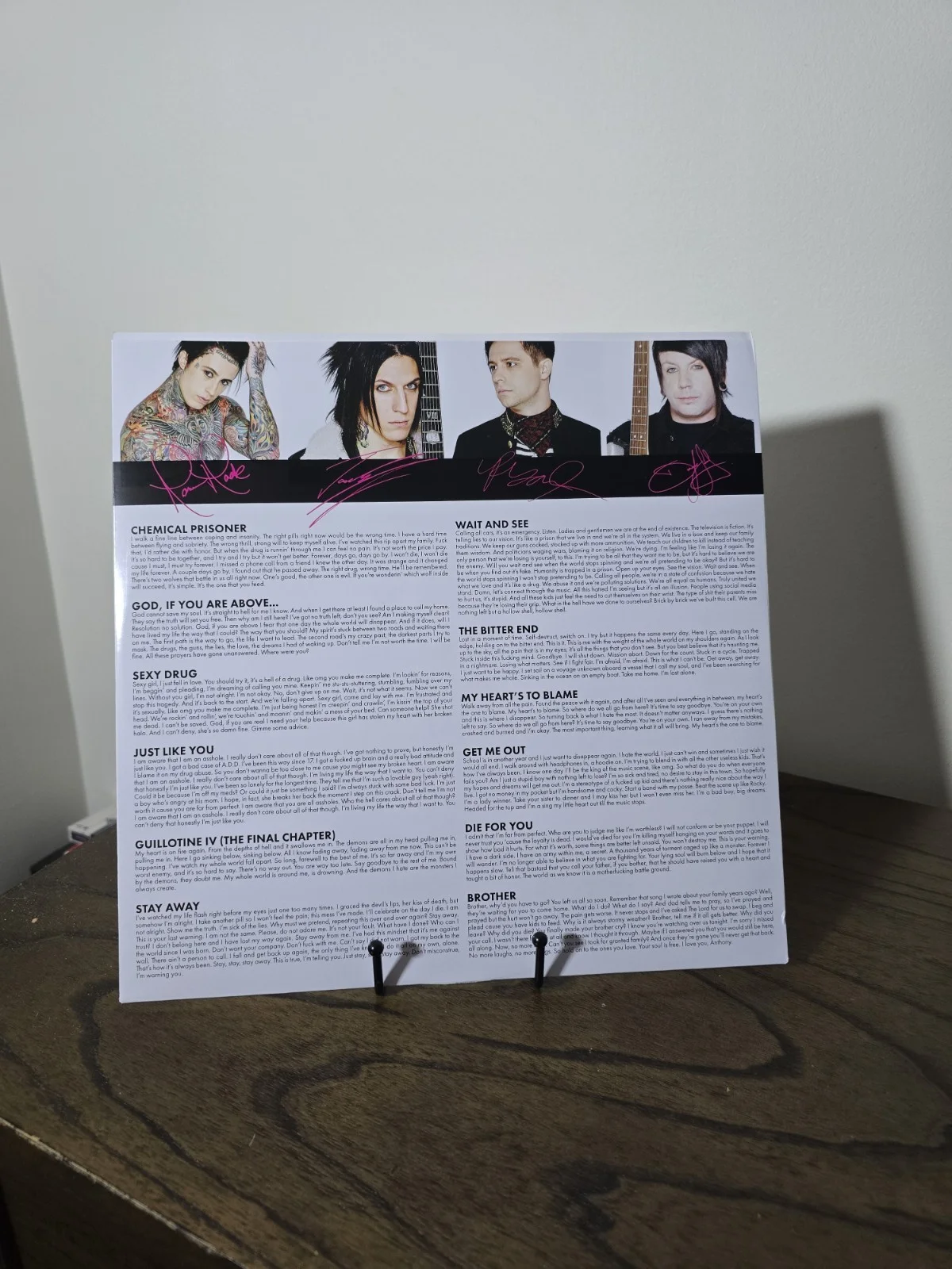 Falling In Reverse Signed Just Like You Pink Splatter Vinyl, image 4