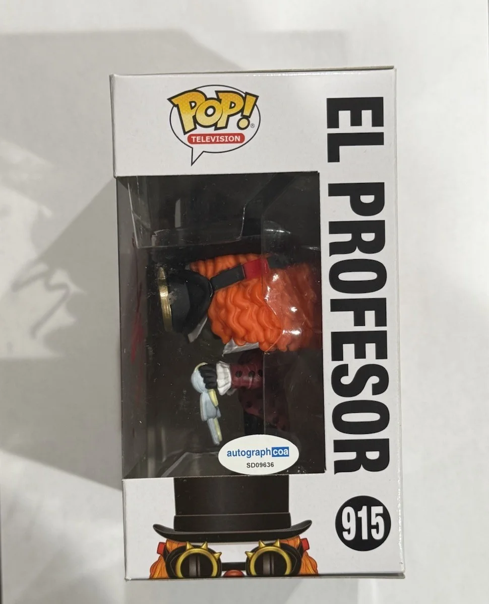 Alvaro Morte Signed Autographed El Profesor Money Heist Casa Papel Funko Pop 915, изображение 2