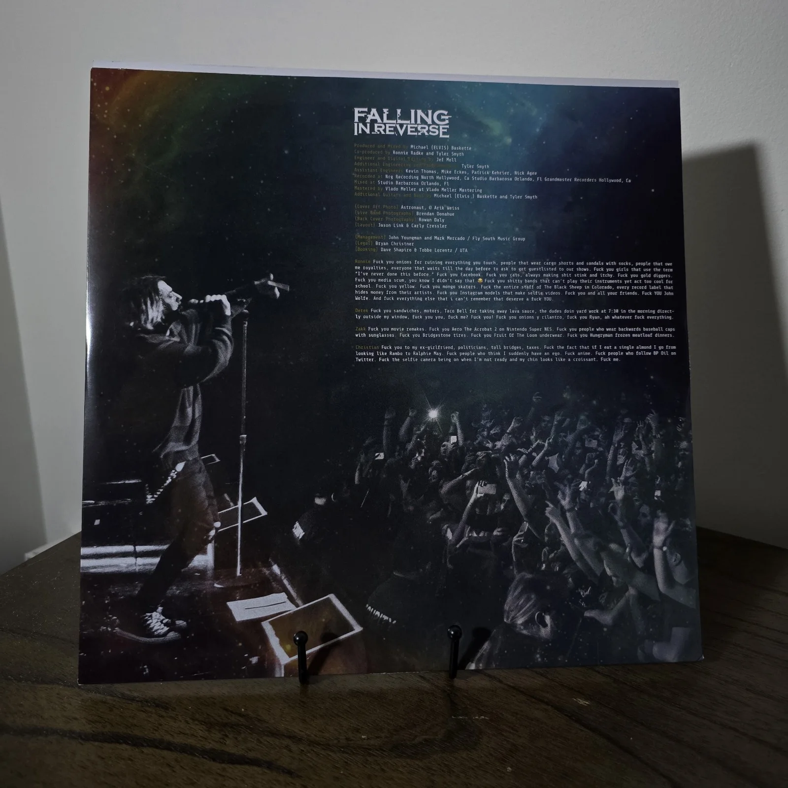 Falling In Reverse Signed Coming Home Gold Vinyl, image 3