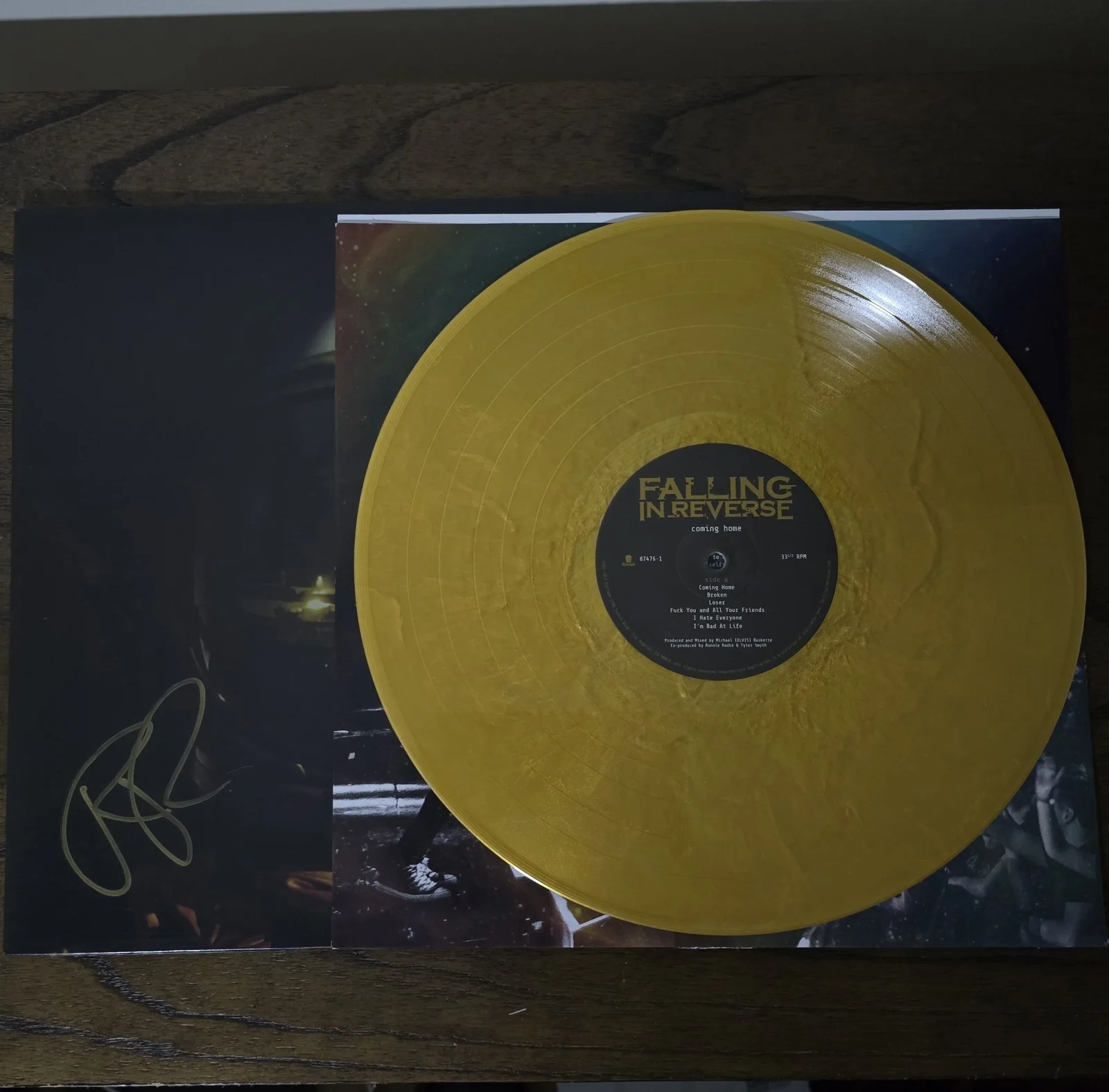 Falling In Reverse Signed Coming Home Gold Vinyl, image 5