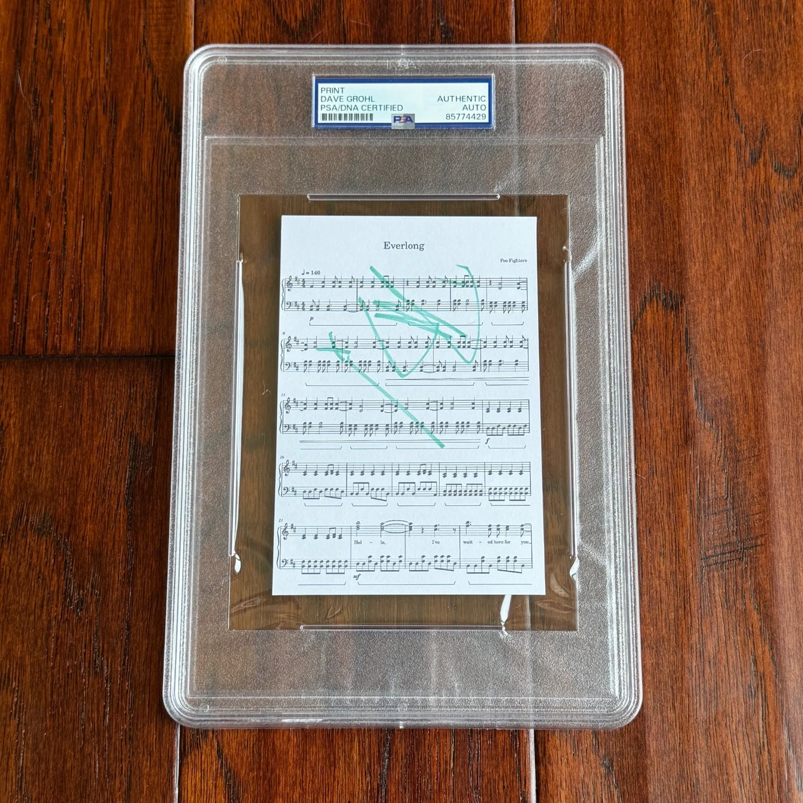 DAVE GROHL Autograph EVERLONG Souvenir Sheet Music Signed FOO FIGHTERS * PSA, изображение 5
