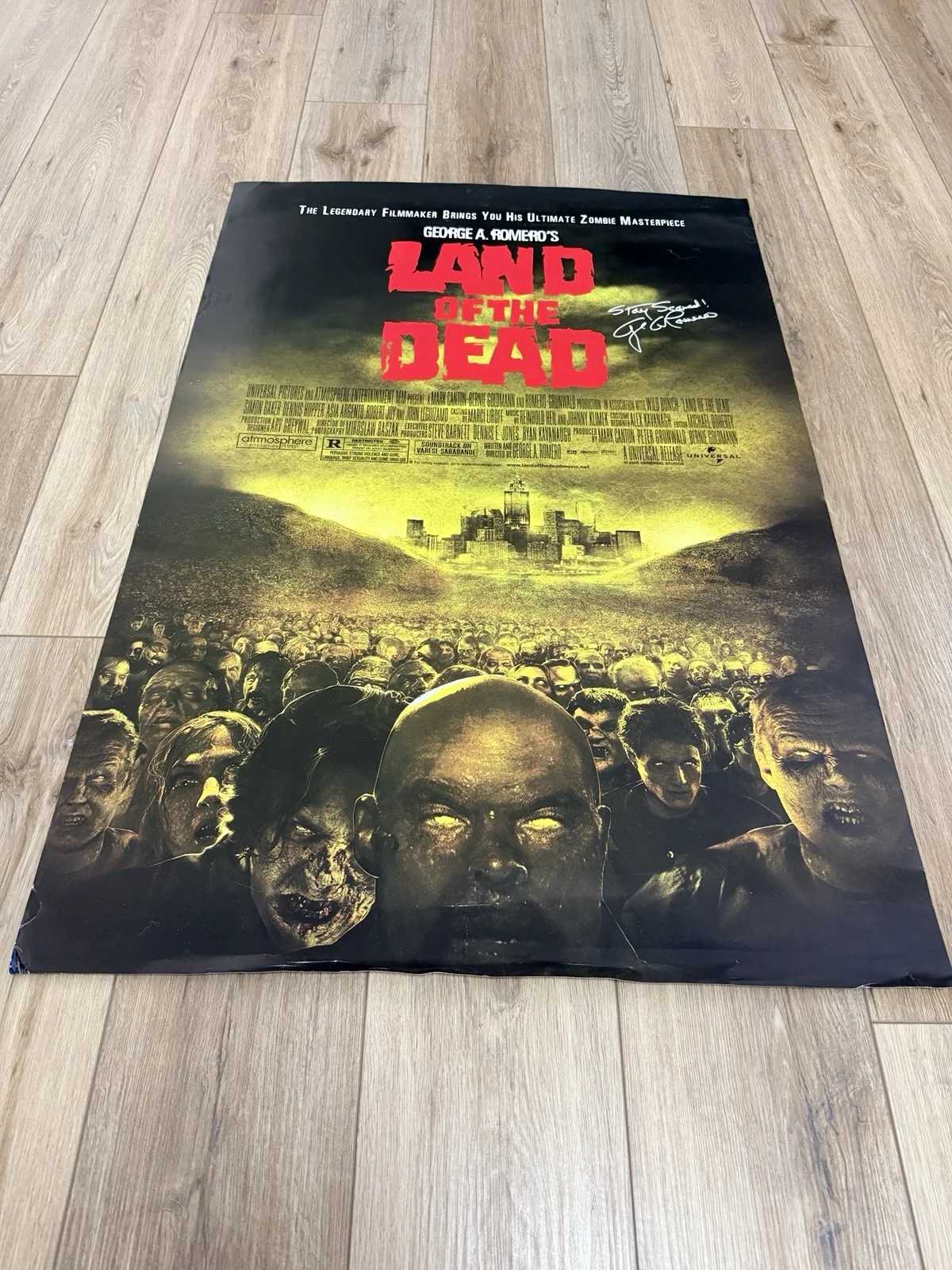 George A. Romero — Land of the Dead 2005 Original US One-Sheet Poster - Printed “Stay Scared!Romero