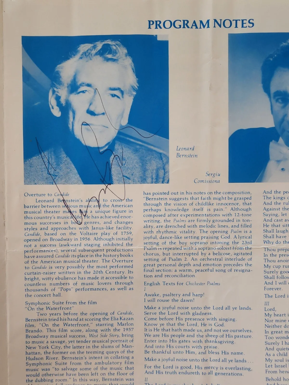 ​Leonard Bernstein SIGNED 1983 Houston Symphony 70th Anniversary Program..., изображение 2