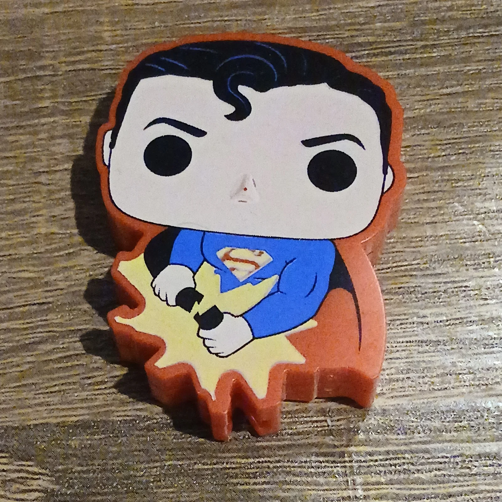 Superman - Cartoon Plastic Promotional Item DC Comics Superhero Rare Animation, изображение 2