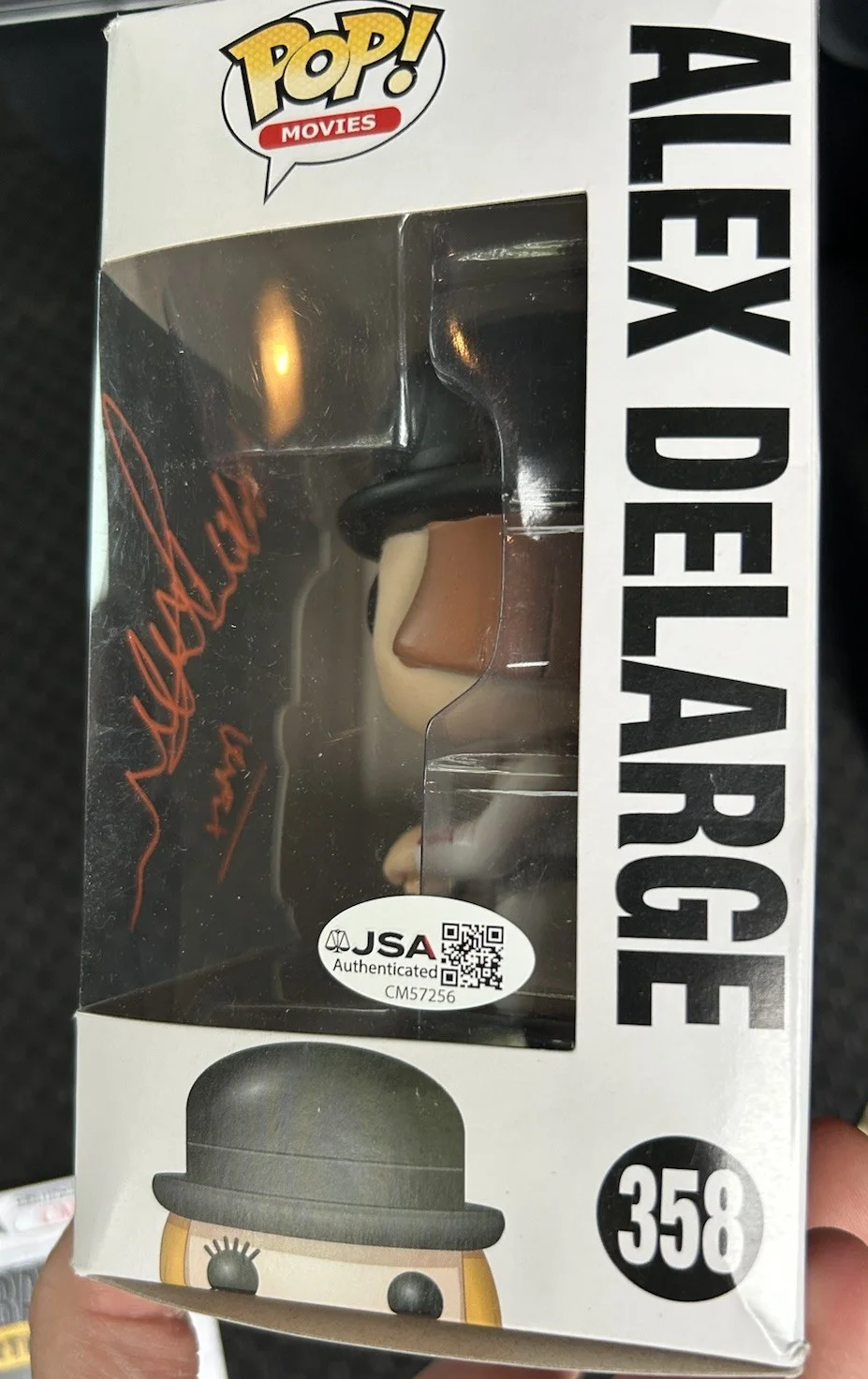 Malcolm McDowell — Malcolm McDowell Signed Funko Pop Clockwork Orange Alex 358 EXACT PROOF JSA COA, image 4