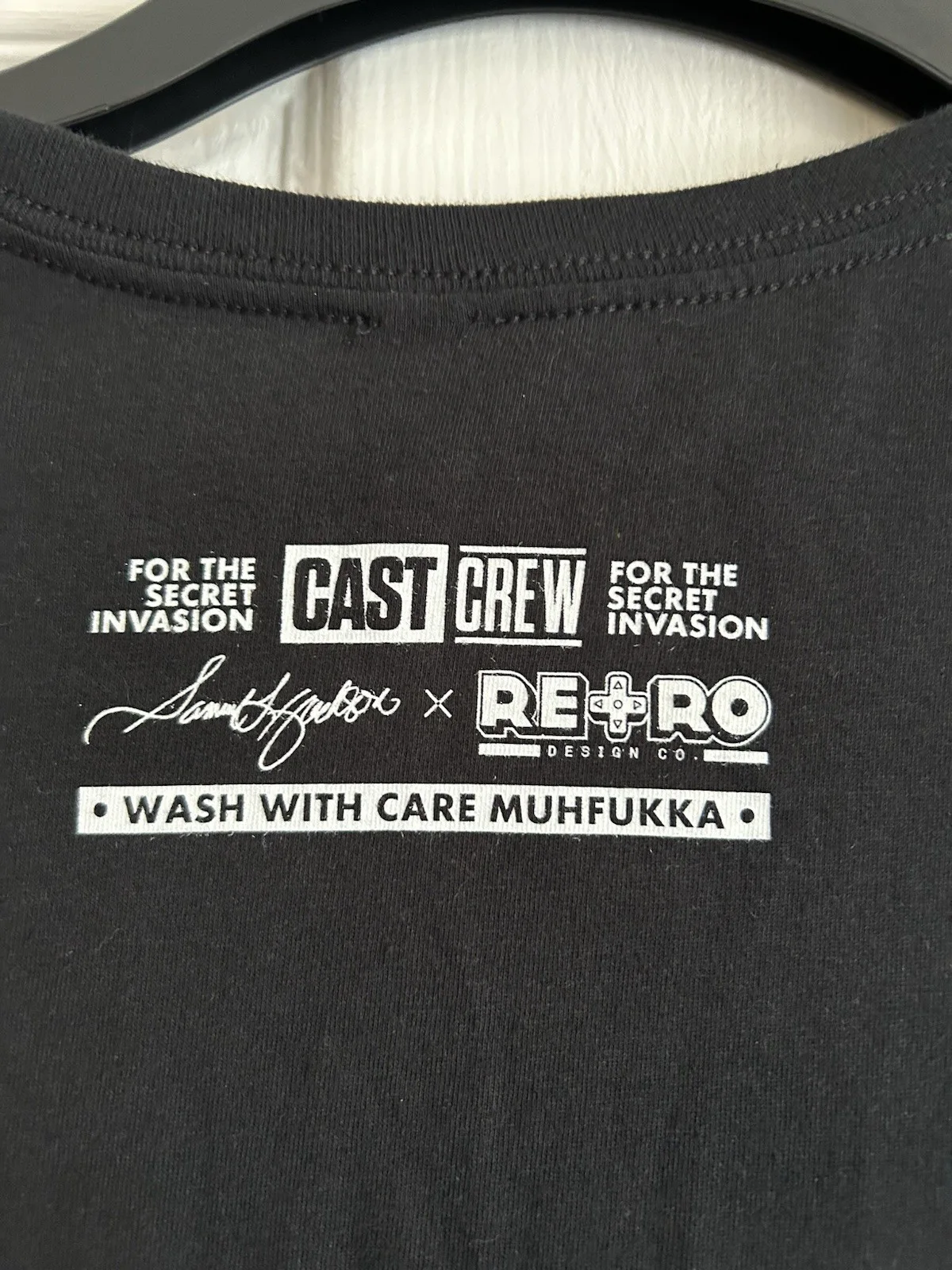 Marvel Secret Invasion cast & crew Wrap Gift Samuel L Jackson T Shirt Large Rare, image 5