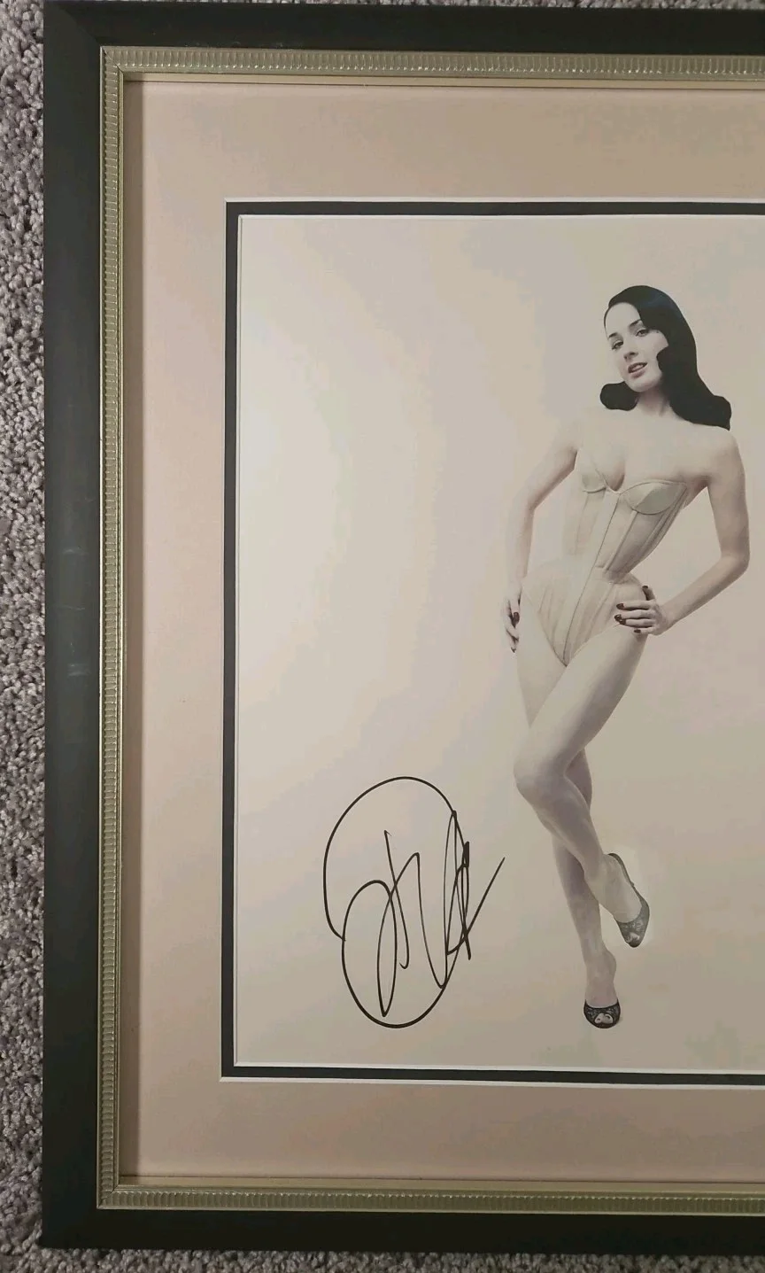 dita von teese — Framed Dita Von Teese Autographed Certified Burlesque Picture., image 2