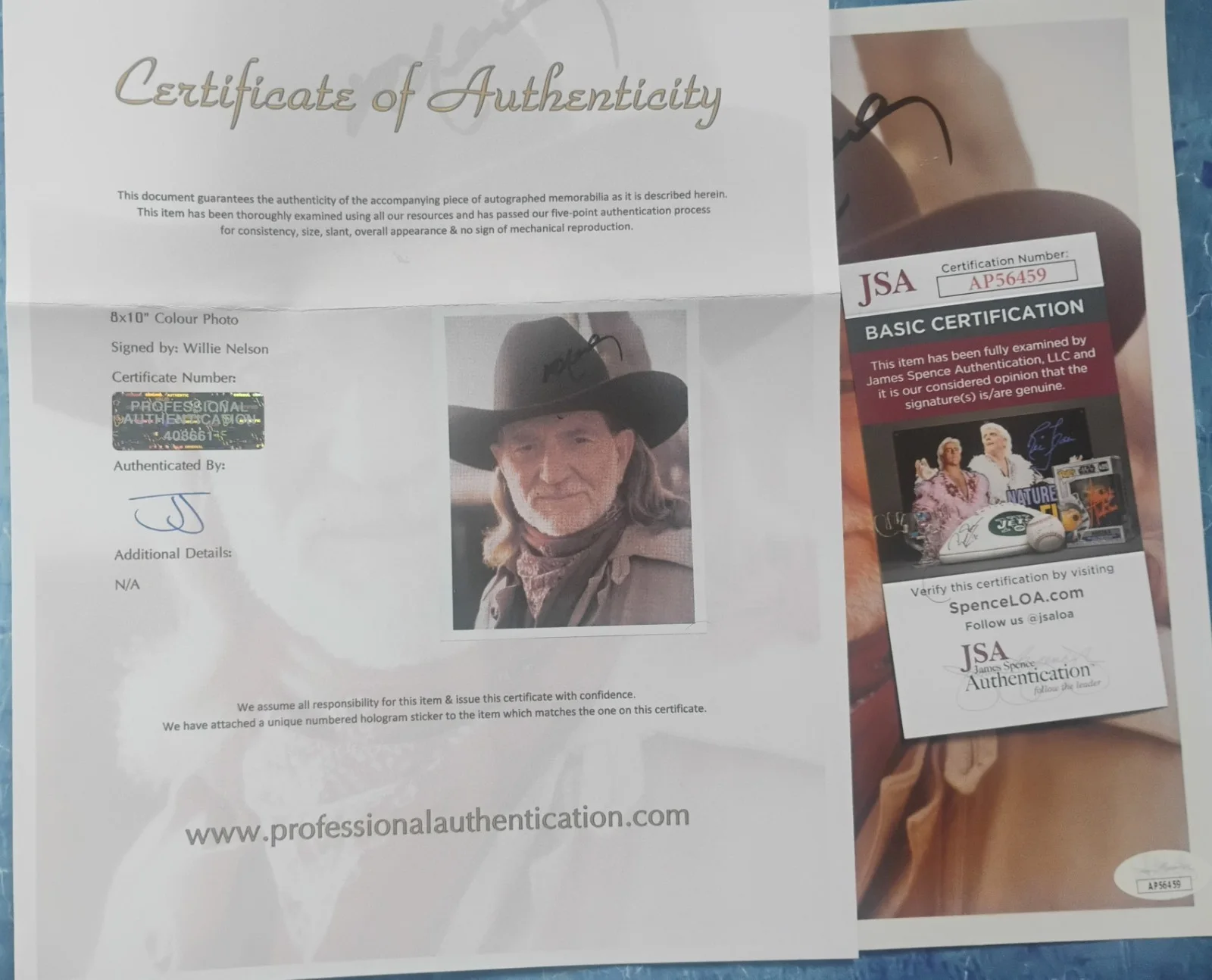 Willie Nelson Hand Signed Autograph 8x10 Photo JSA COA - NO US TARIFFS, image 4