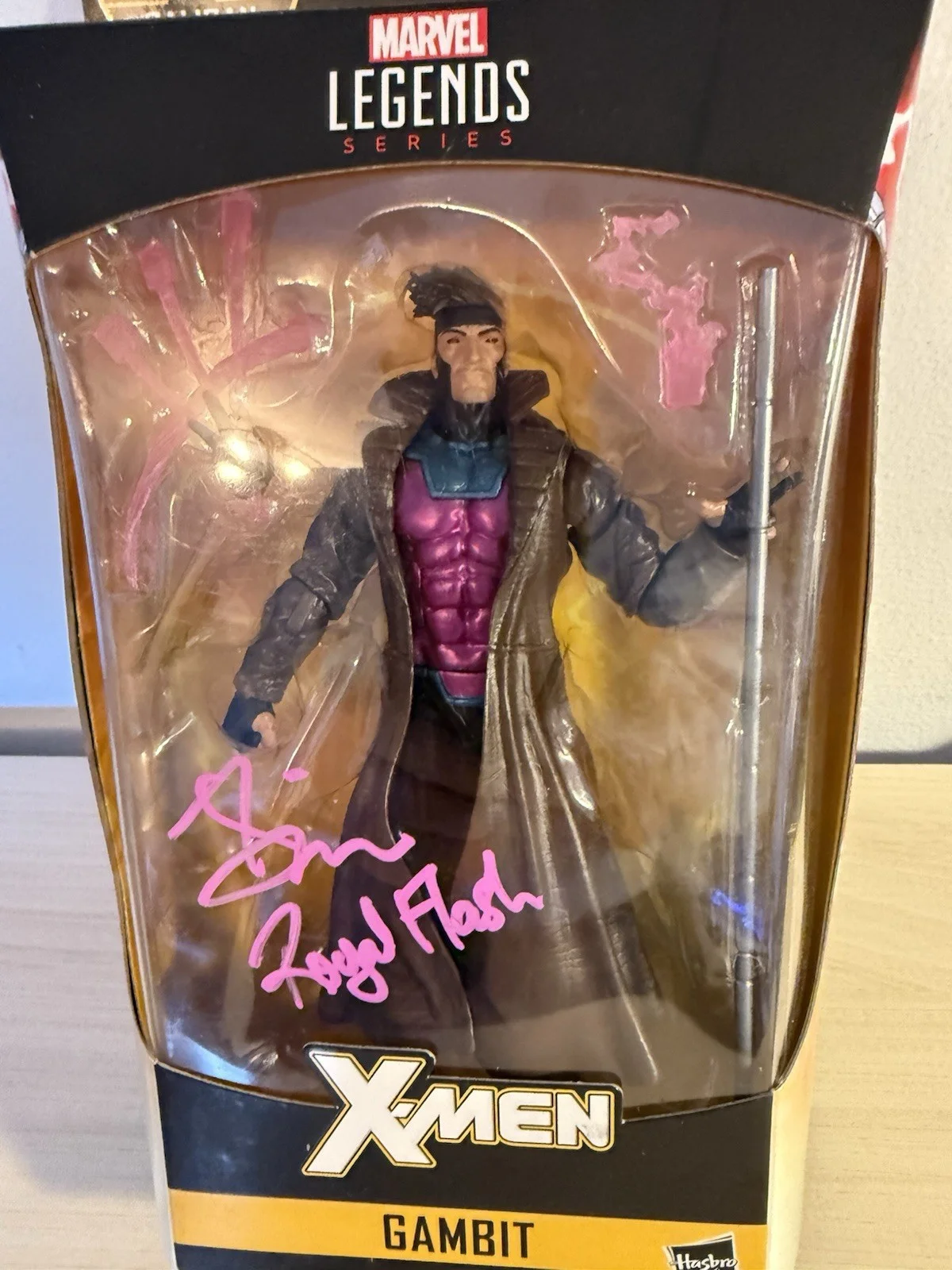 Tony Daniels — Tony Daniels Signed and Inscribed X-Men Gambit Marvel Legends Action Figure