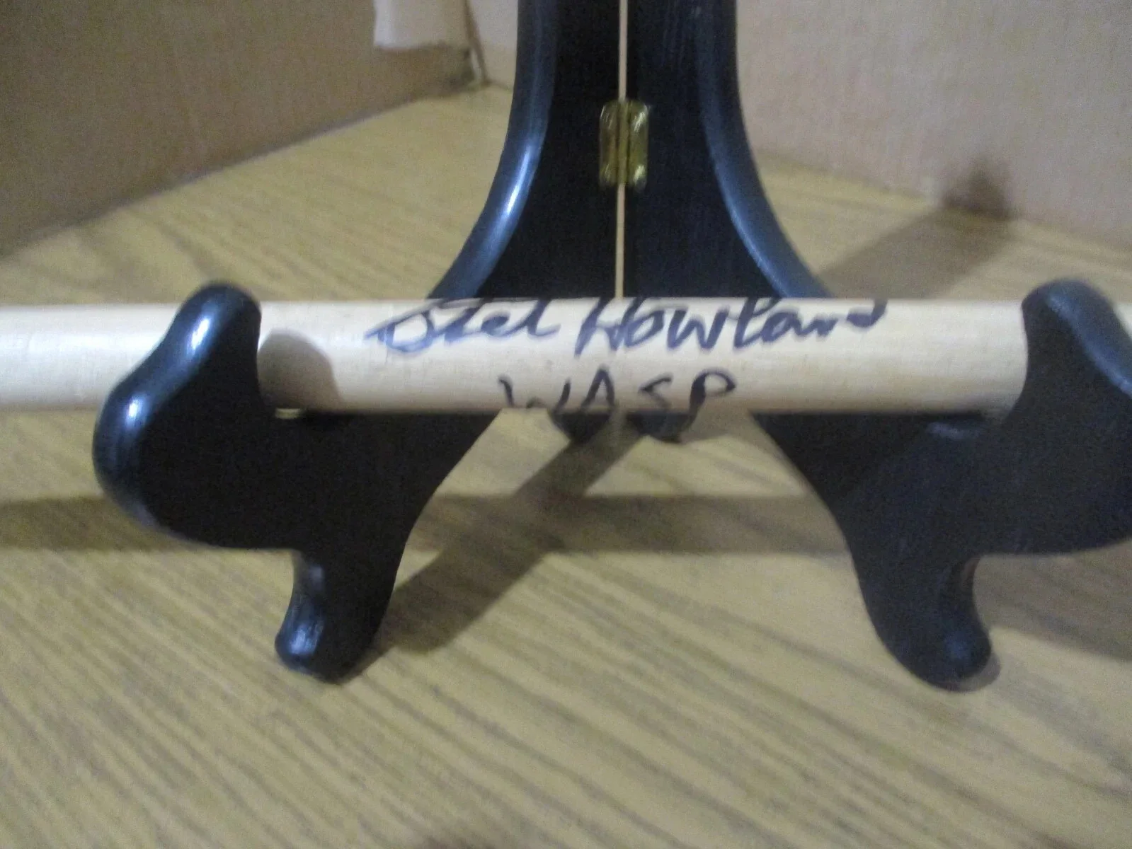 WASP STET HOWLAND AUTHENTIC RARE HAND SIGNED/AUTOGRAPHED USED DRUM STICK, image 2